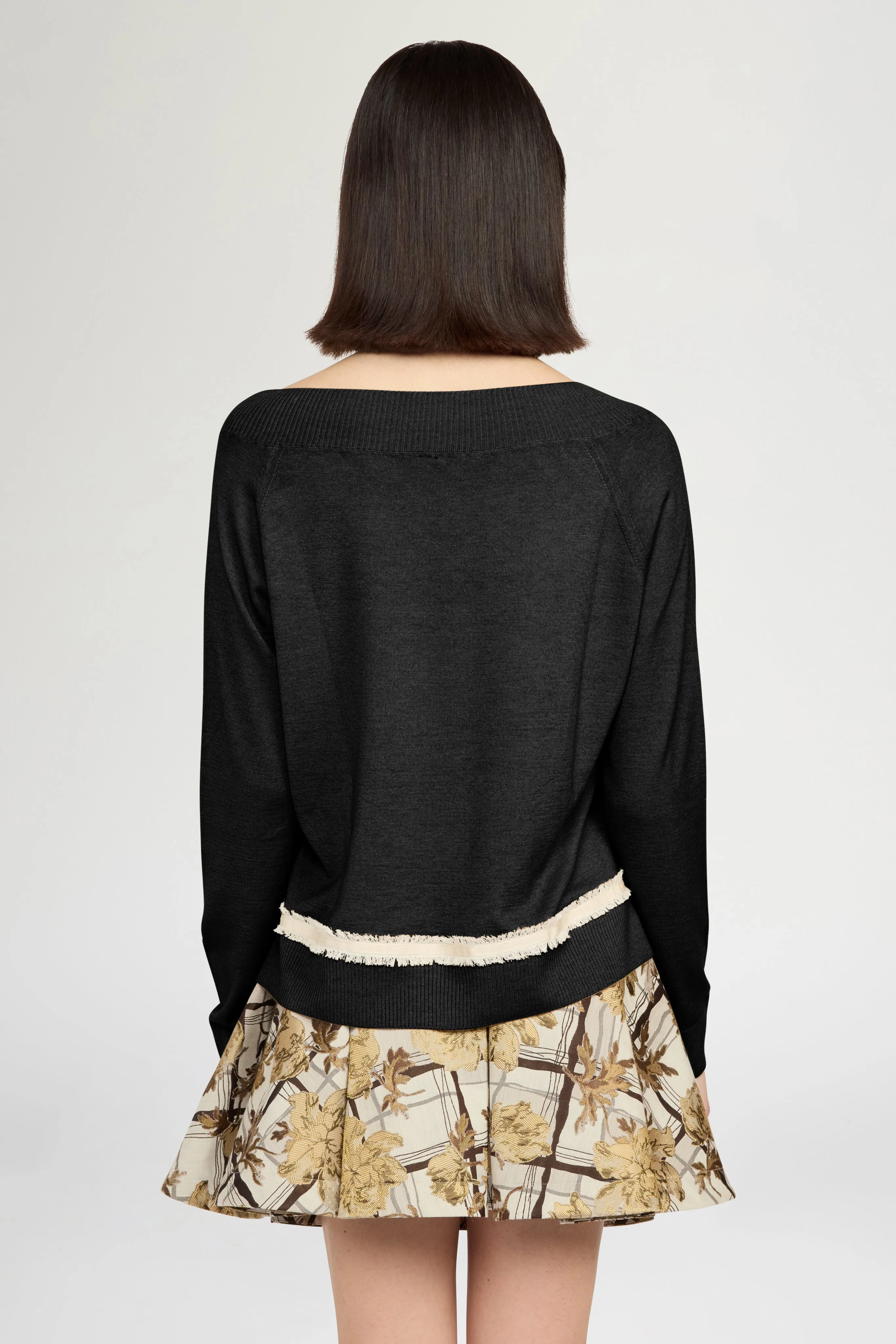 Cashmere V-Neck Sweater with Ecru Insert sold by Antonio Marras product image thumbnail 3