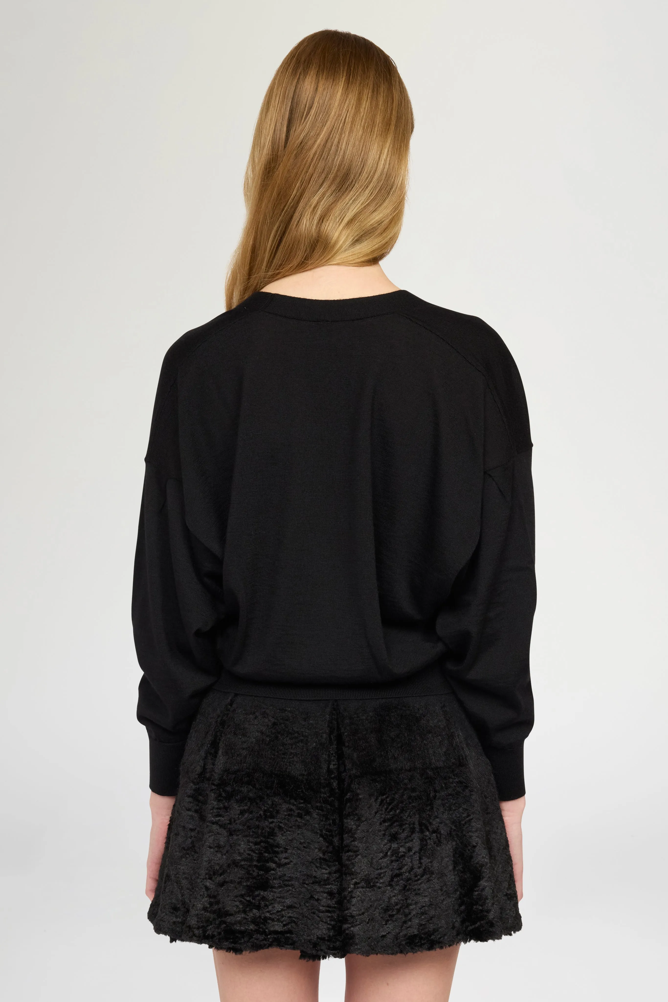 Black Cashmere V-Neck Cardigan sold by Antonio Marras product image thumbnail 3