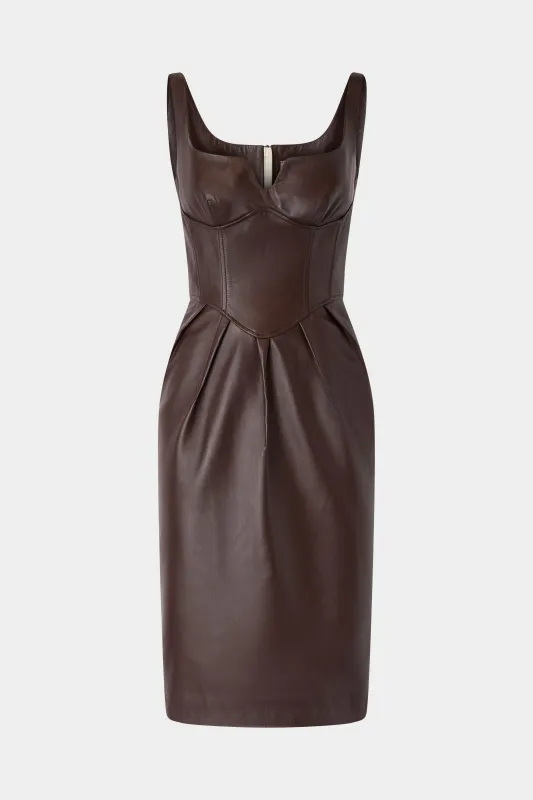 Midi Leather Sheath Dress made by Antonio Marras