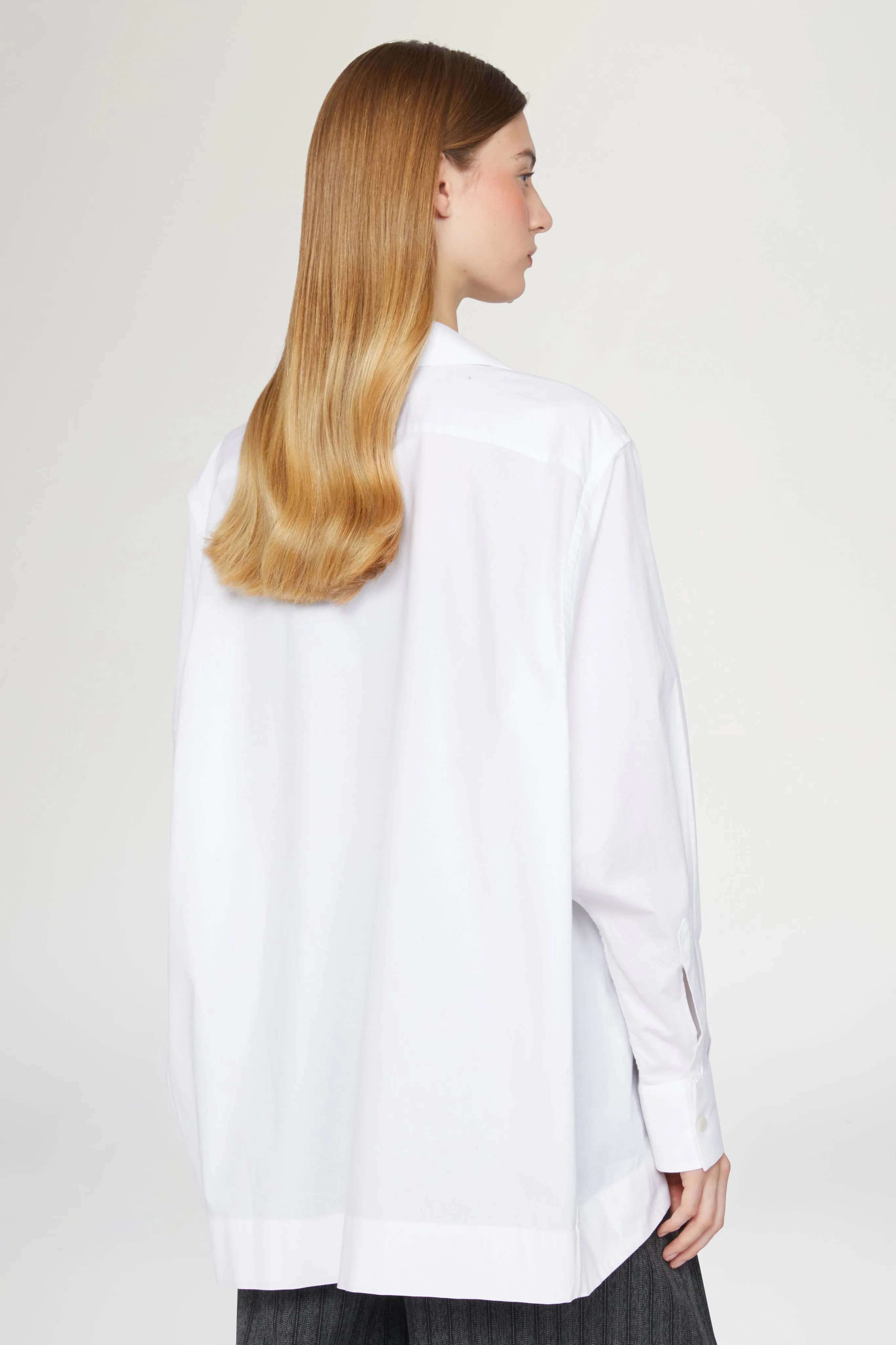 White Cotton Shirt with Painted Rose Print sold by Antonio Marras product image thumbnail 3