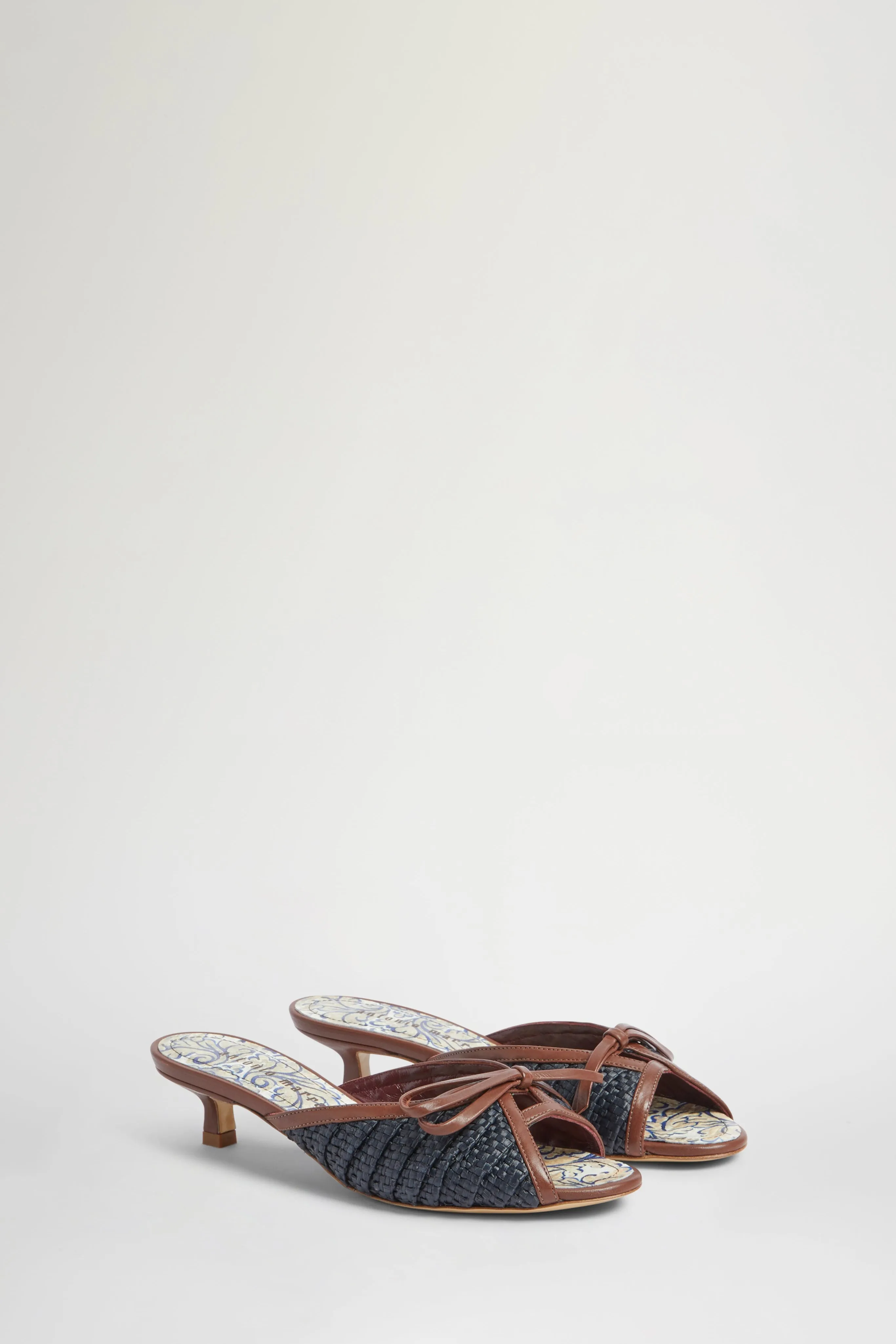 Kitten Heel Sandals in Blue Raffia sold by Antonio Marras product image thumbnail 2