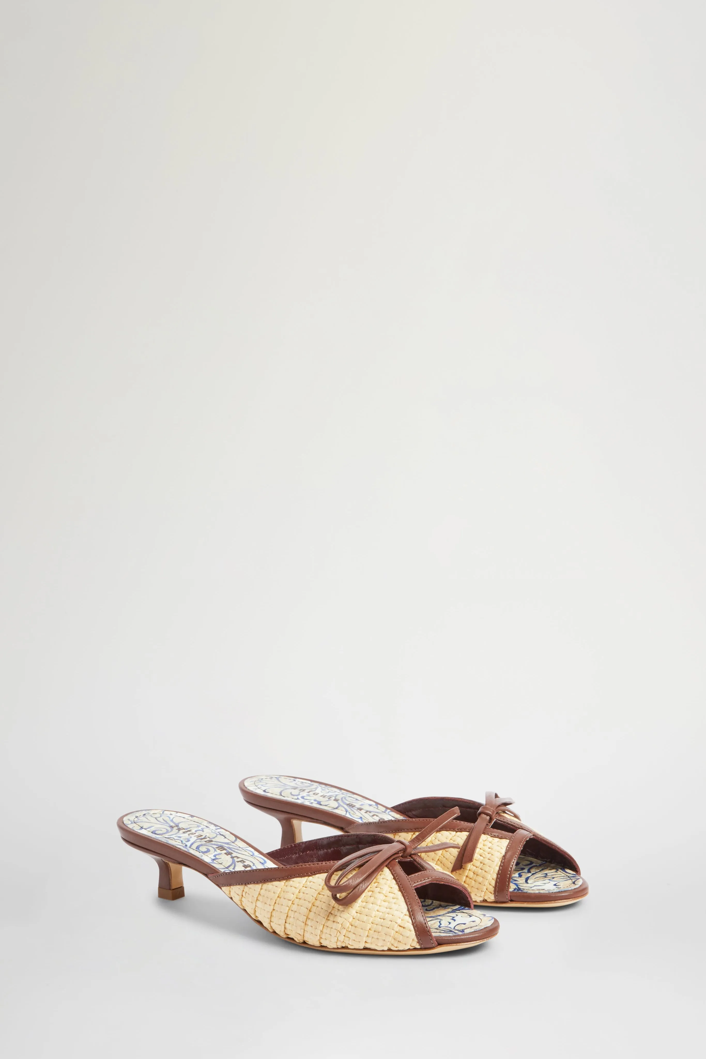 Kitten Heel Sandals in Beige Raffia sold by Antonio Marras product image thumbnail 2