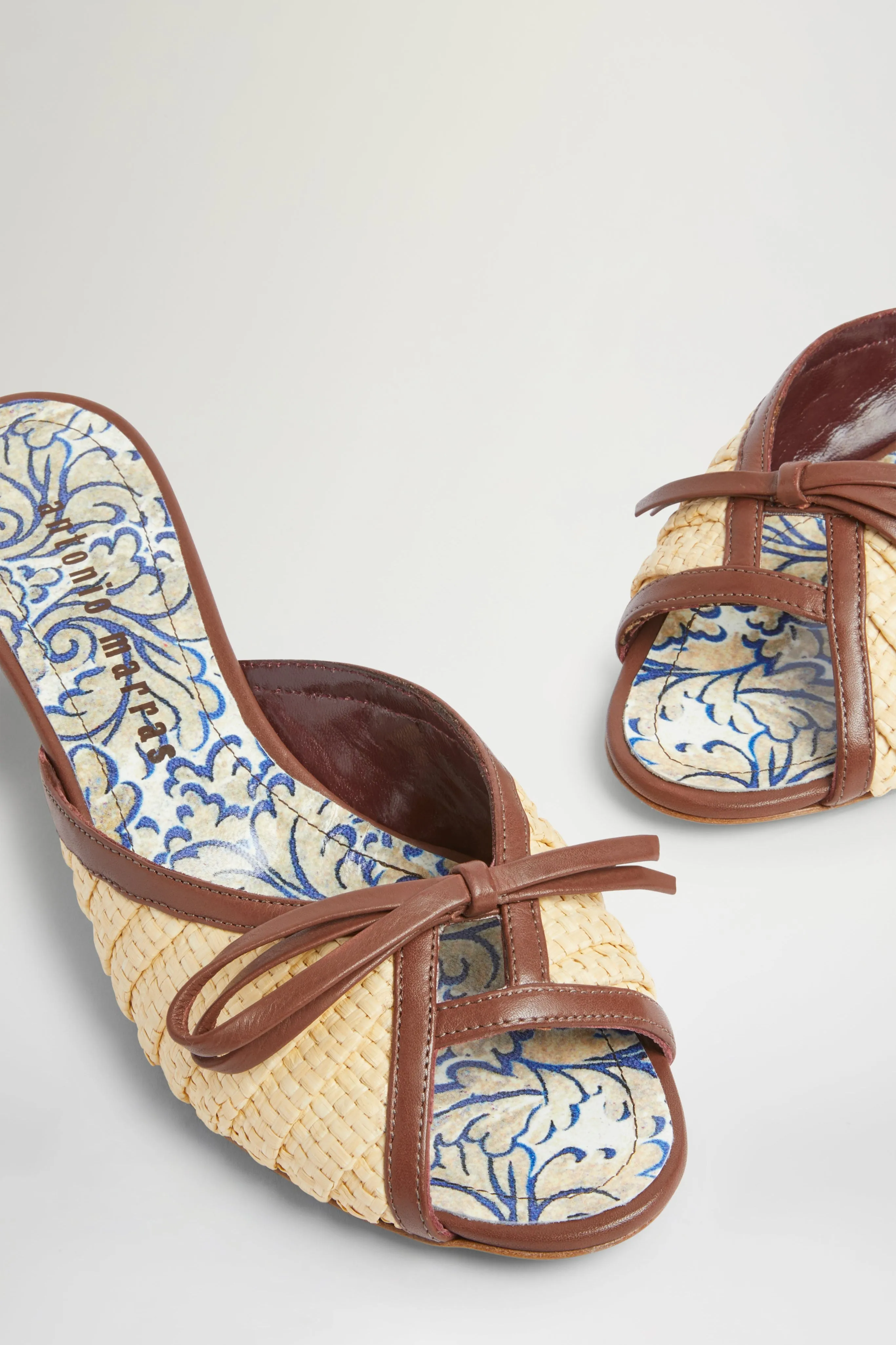 Kitten Heel Sandals in Beige Raffia sold by Antonio Marras product image thumbnail 4