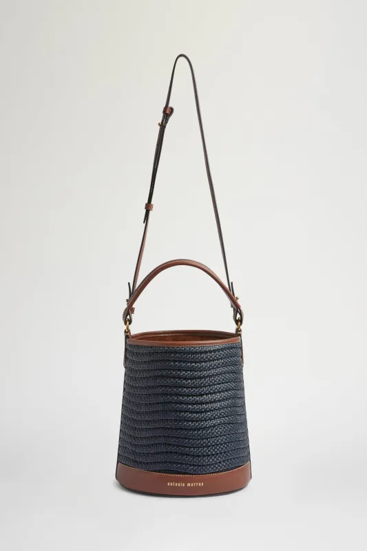 Consuelo Bag in Blue Raffia made by Antonio Marras