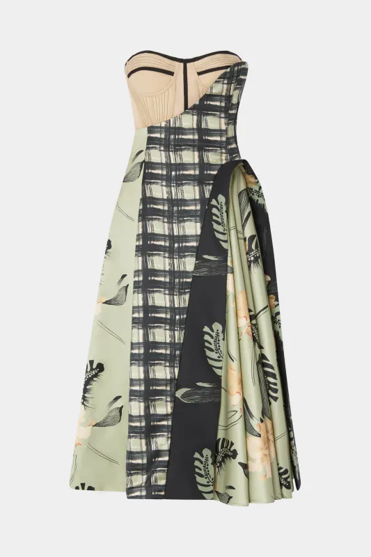 Bustier Dress Ibiscus Print made by Antonio Marras
