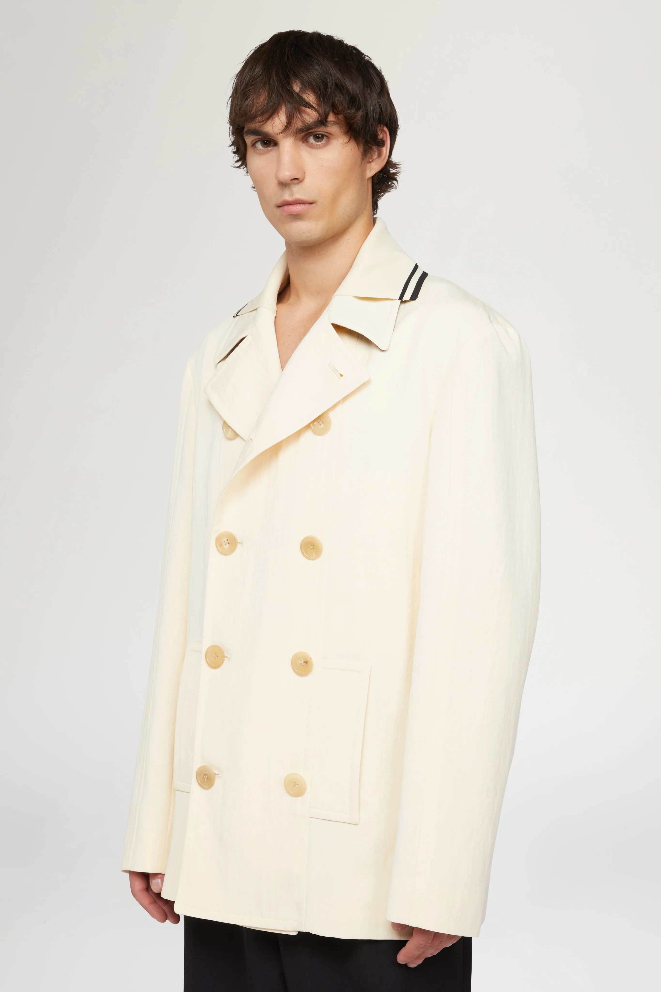 Cream Double-Breasted Coat sold by Antonio Marras product image thumbnail 4