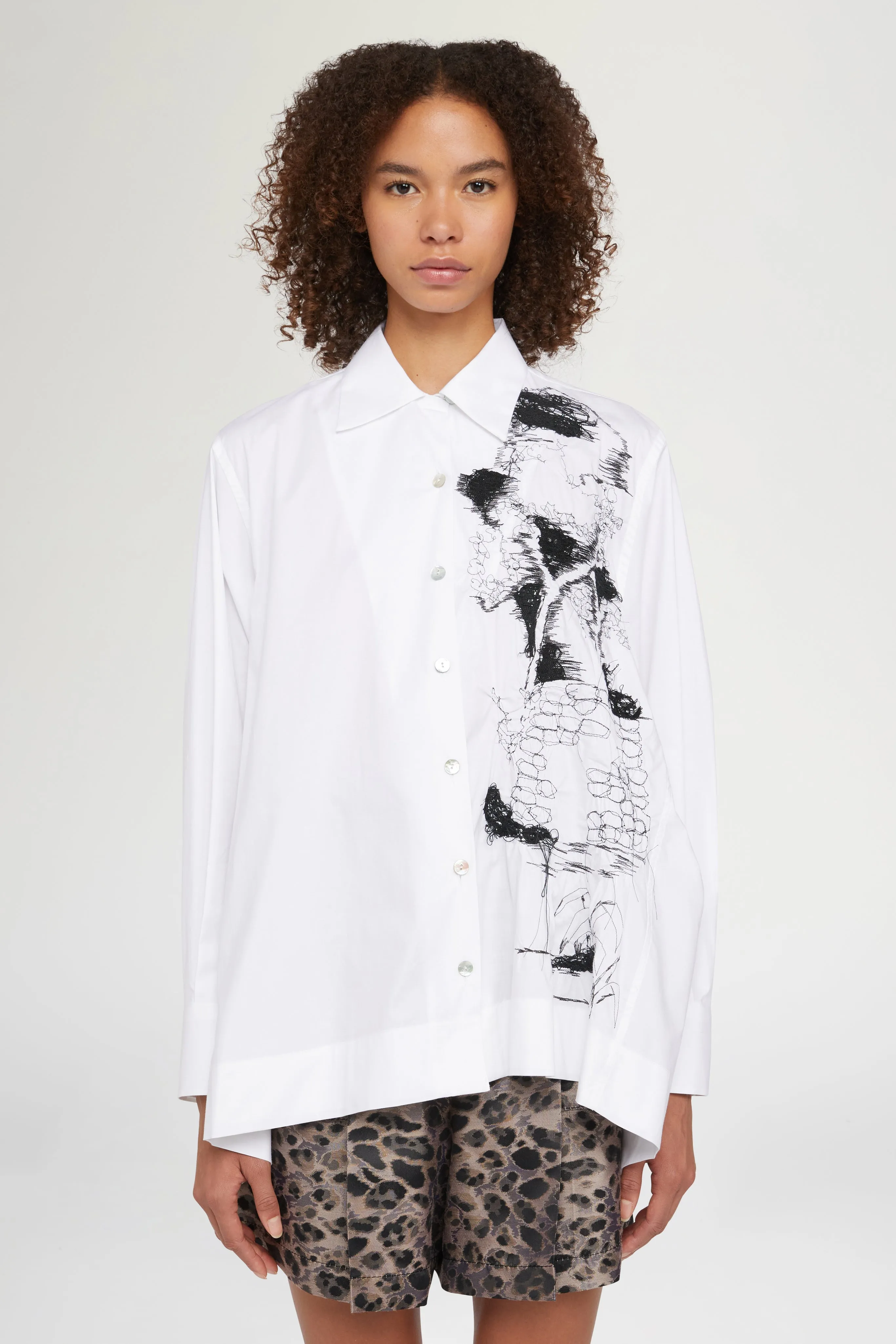 White Shirt Black Embroideries sold by Antonio Marras product image thumbnail 4