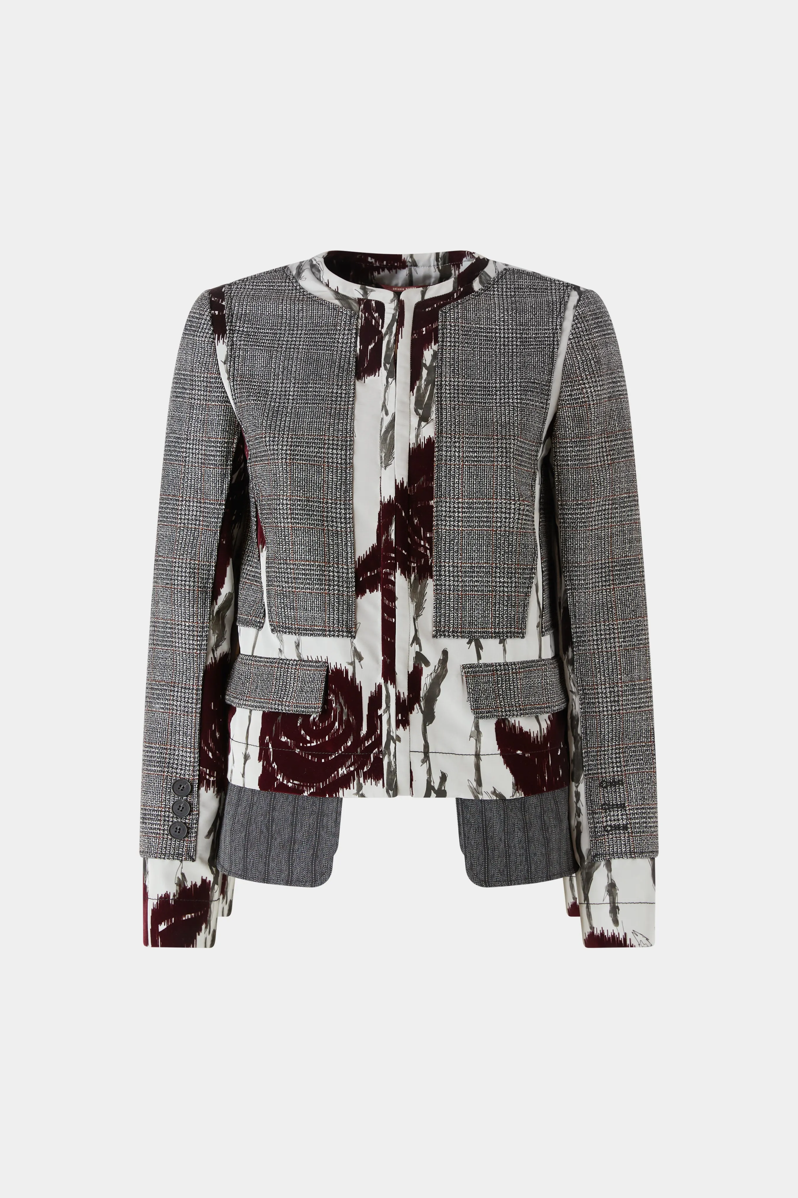 Prince of Wales and Flocked Roses Structured Jacket sold by Antonio Marras