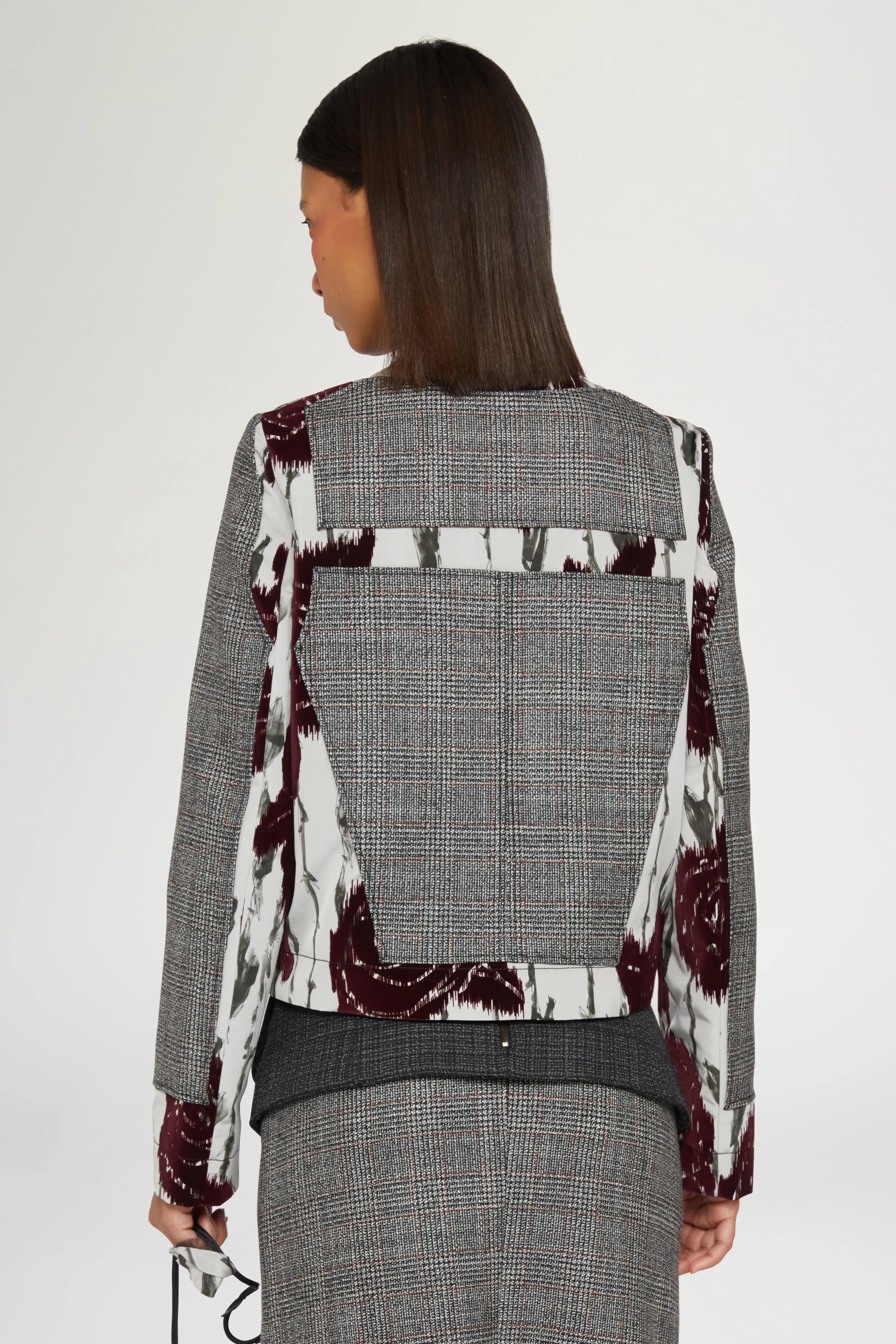 Prince of Wales and Flocked Roses Structured Jacket sold by Antonio Marras product image thumbnail 3