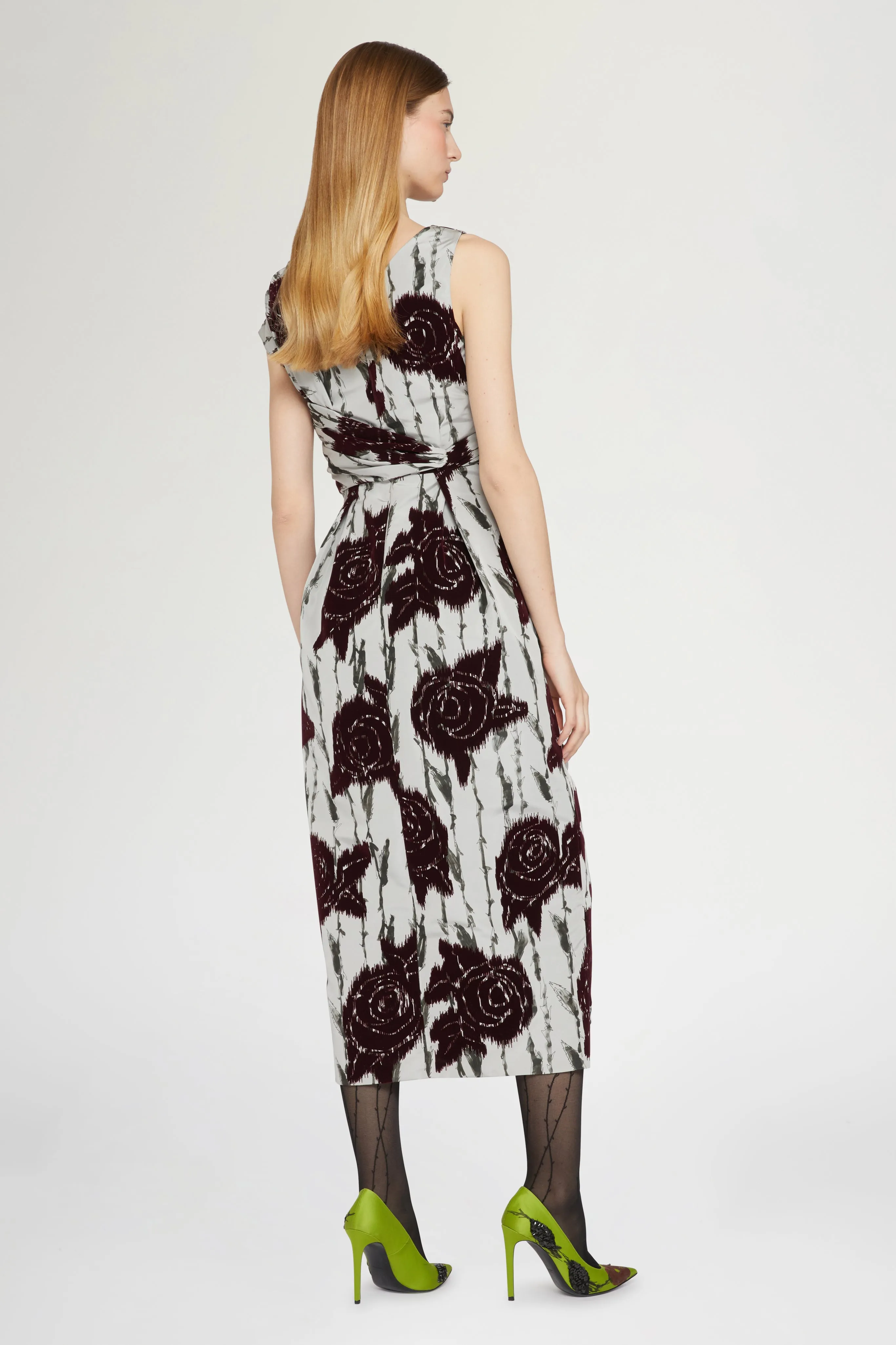 Midi Dress with Flocked Roses sold by Antonio Marras product image thumbnail 3