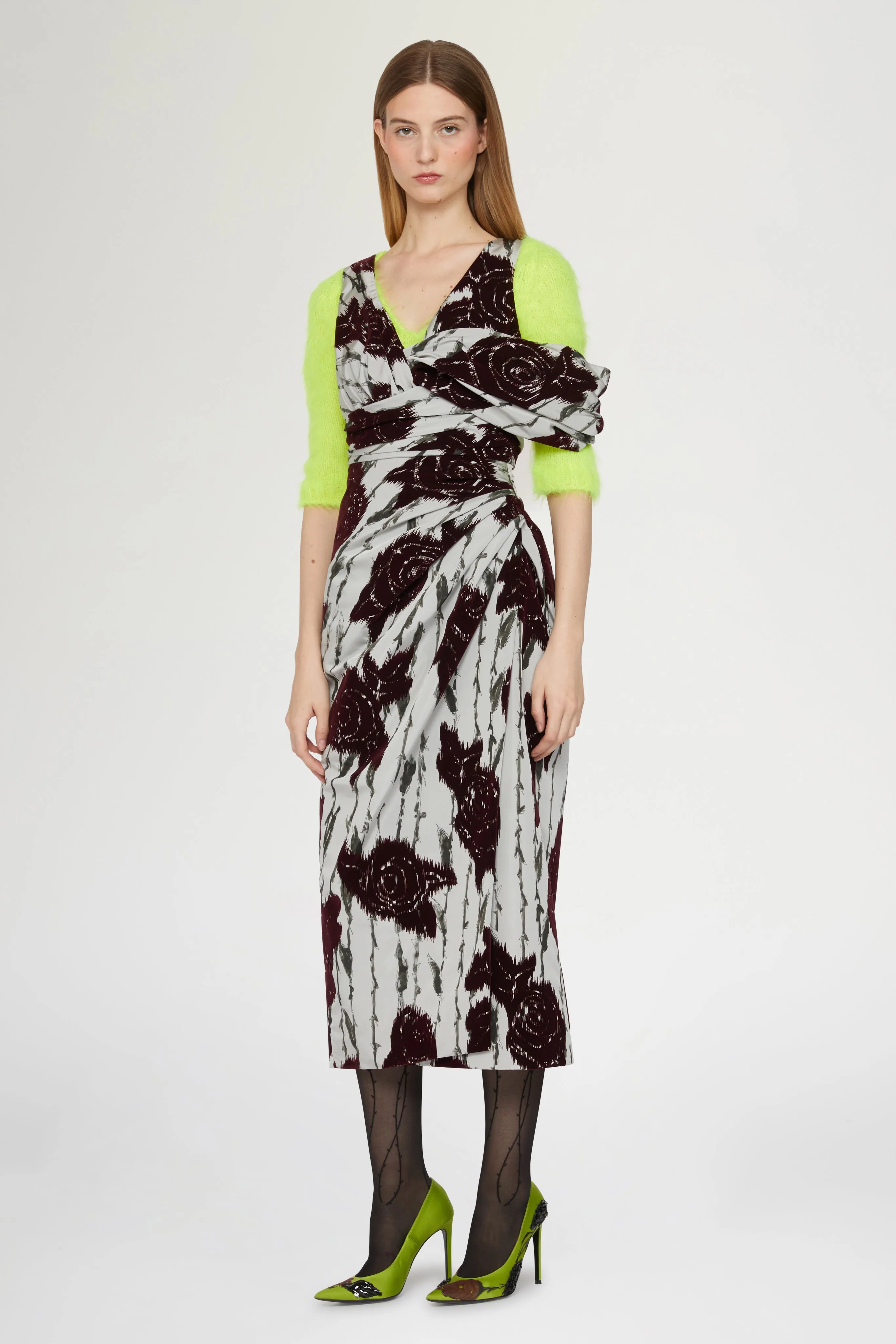 Midi Dress with Flocked Roses sold by Antonio Marras product image thumbnail 2