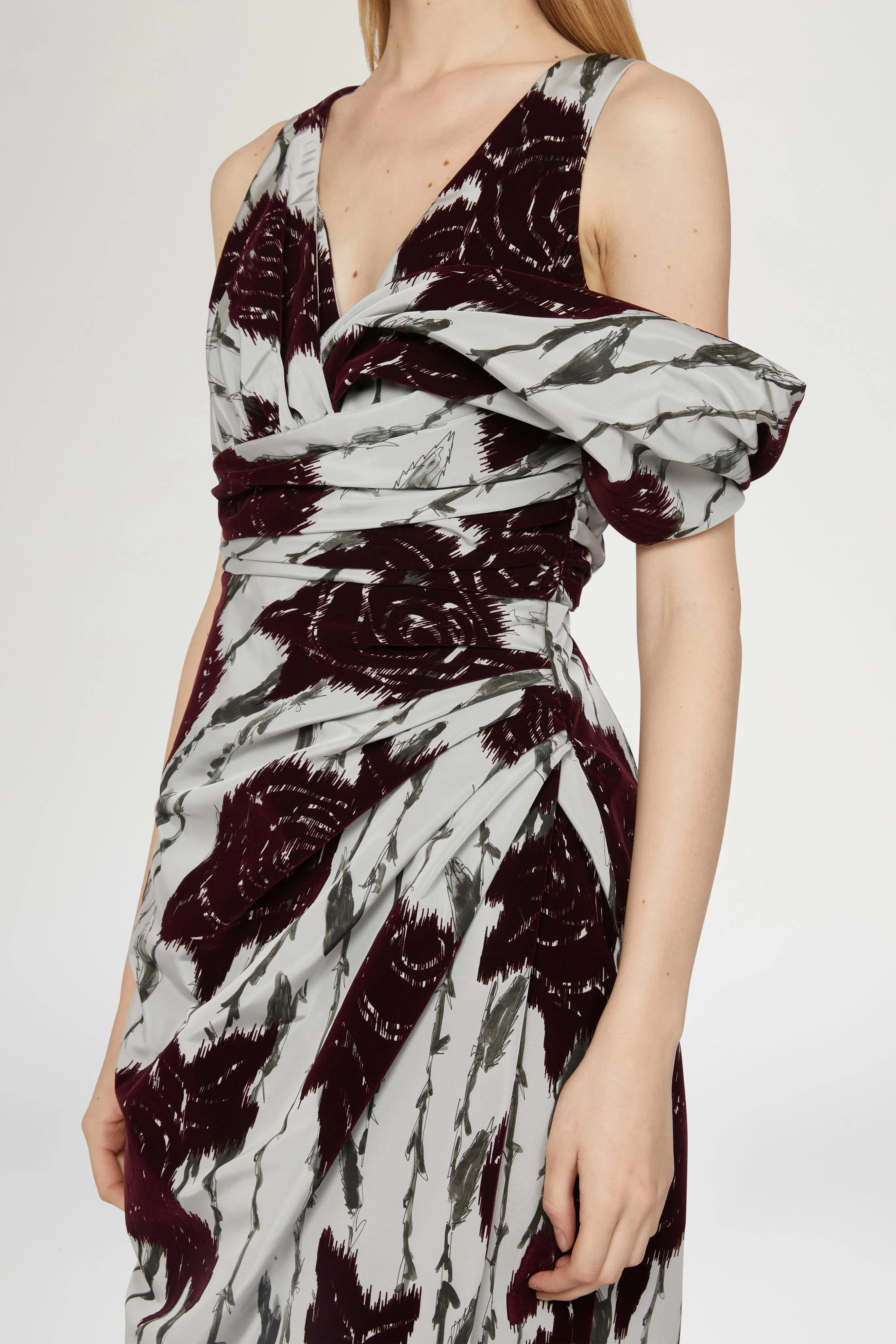 Midi Dress with Flocked Roses sold by Antonio Marras product image thumbnail 4