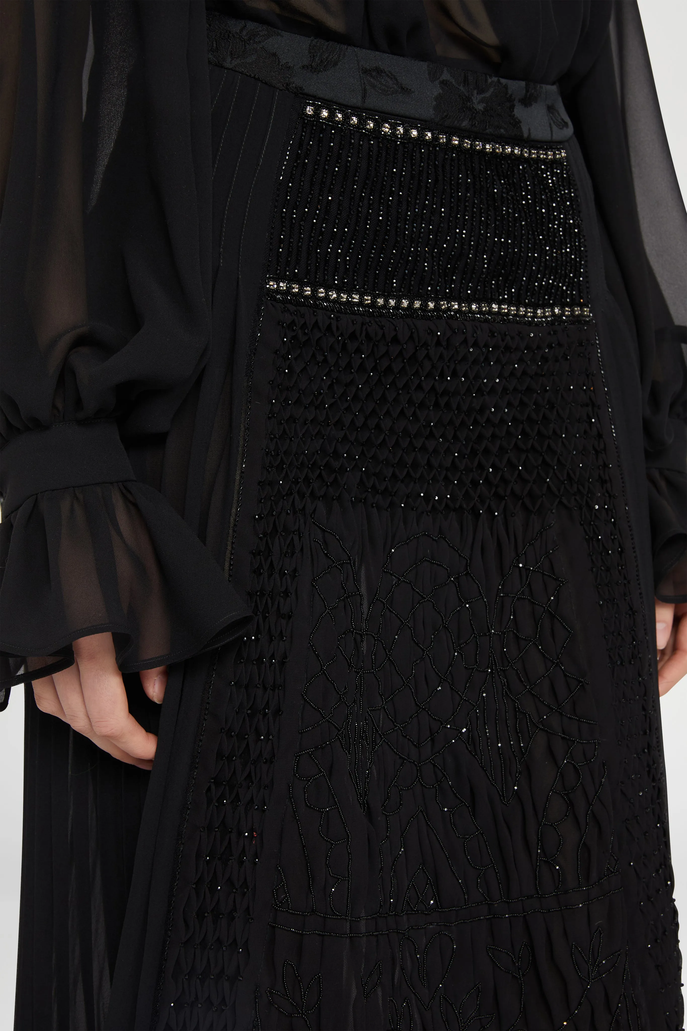 Embellished Pleated Midi Skirt sold by Antonio Marras product image thumbnail 4