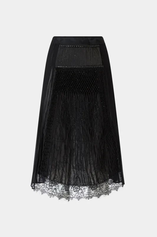 Embellished Pleated Midi Skirt sold by Antonio Marras