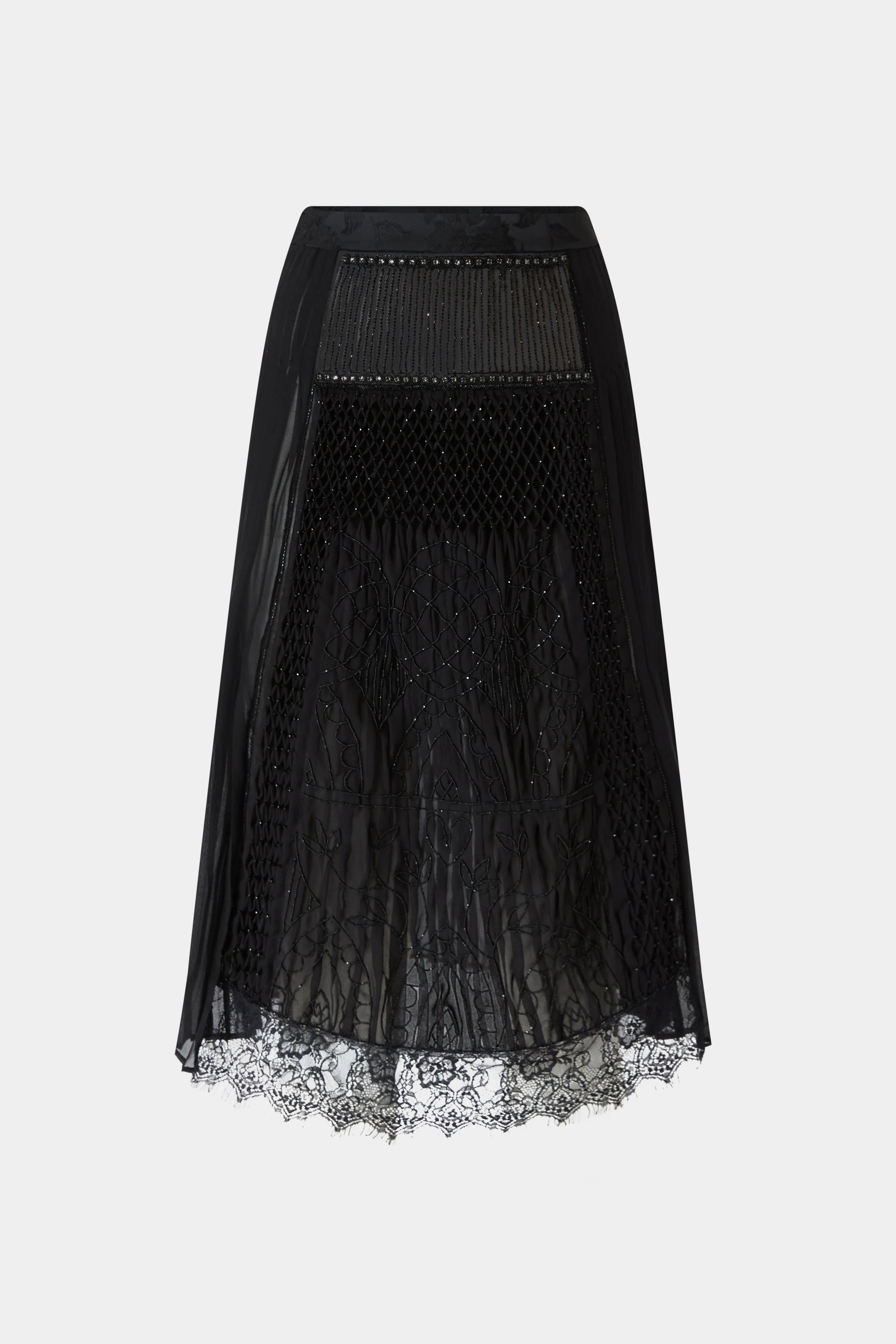 Embellished Pleated Midi Skirt sold by Antonio Marras