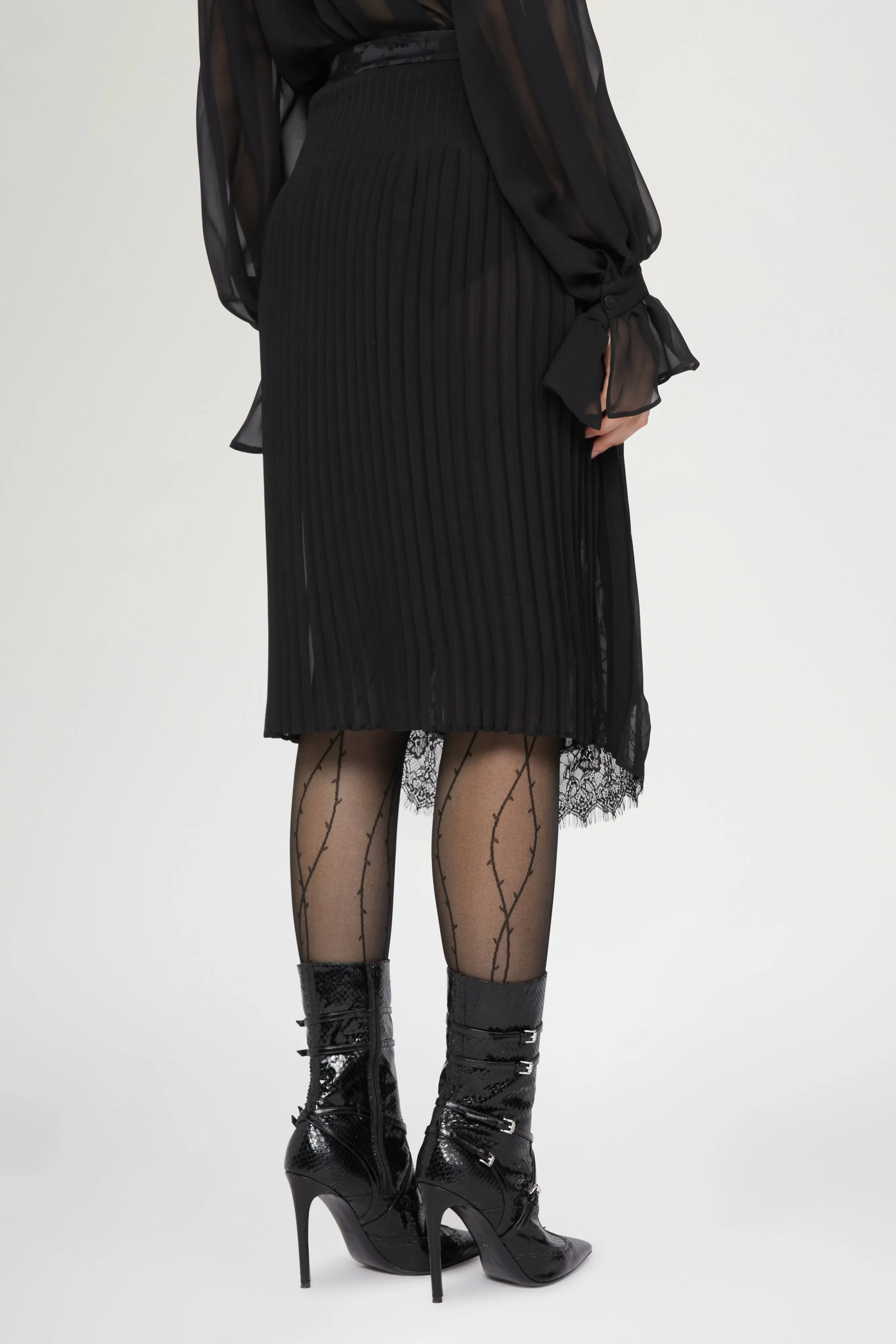 Embellished Pleated Midi Skirt sold by Antonio Marras product image thumbnail 3