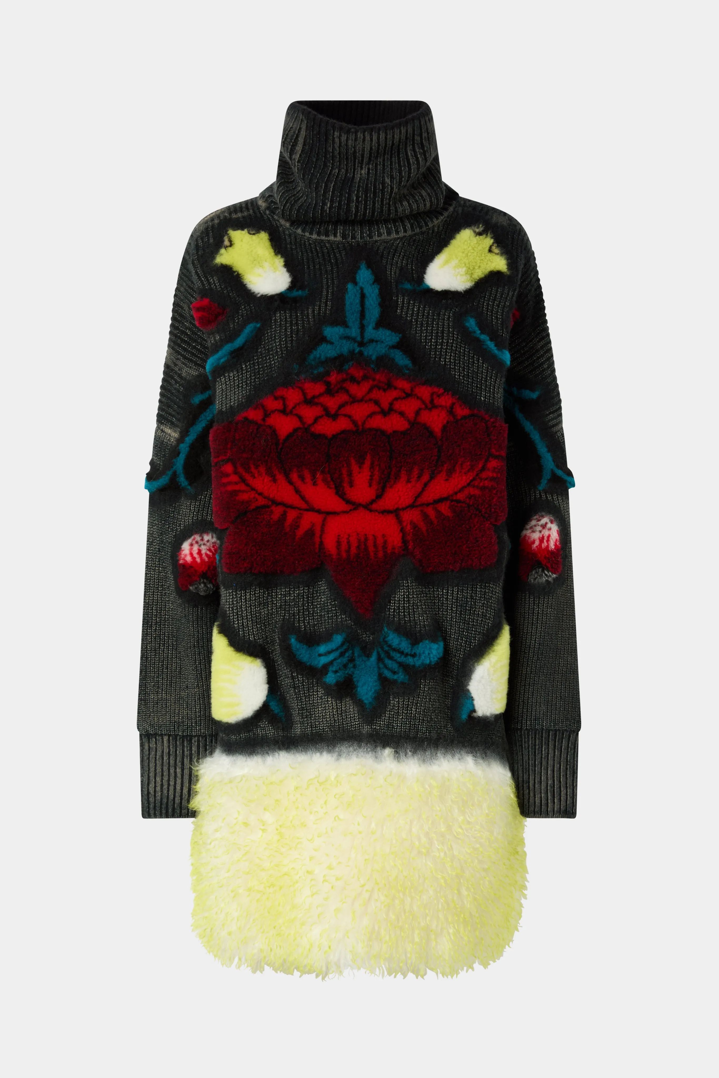 Oversized Floral Intarsia Sweater sold by Antonio Marras