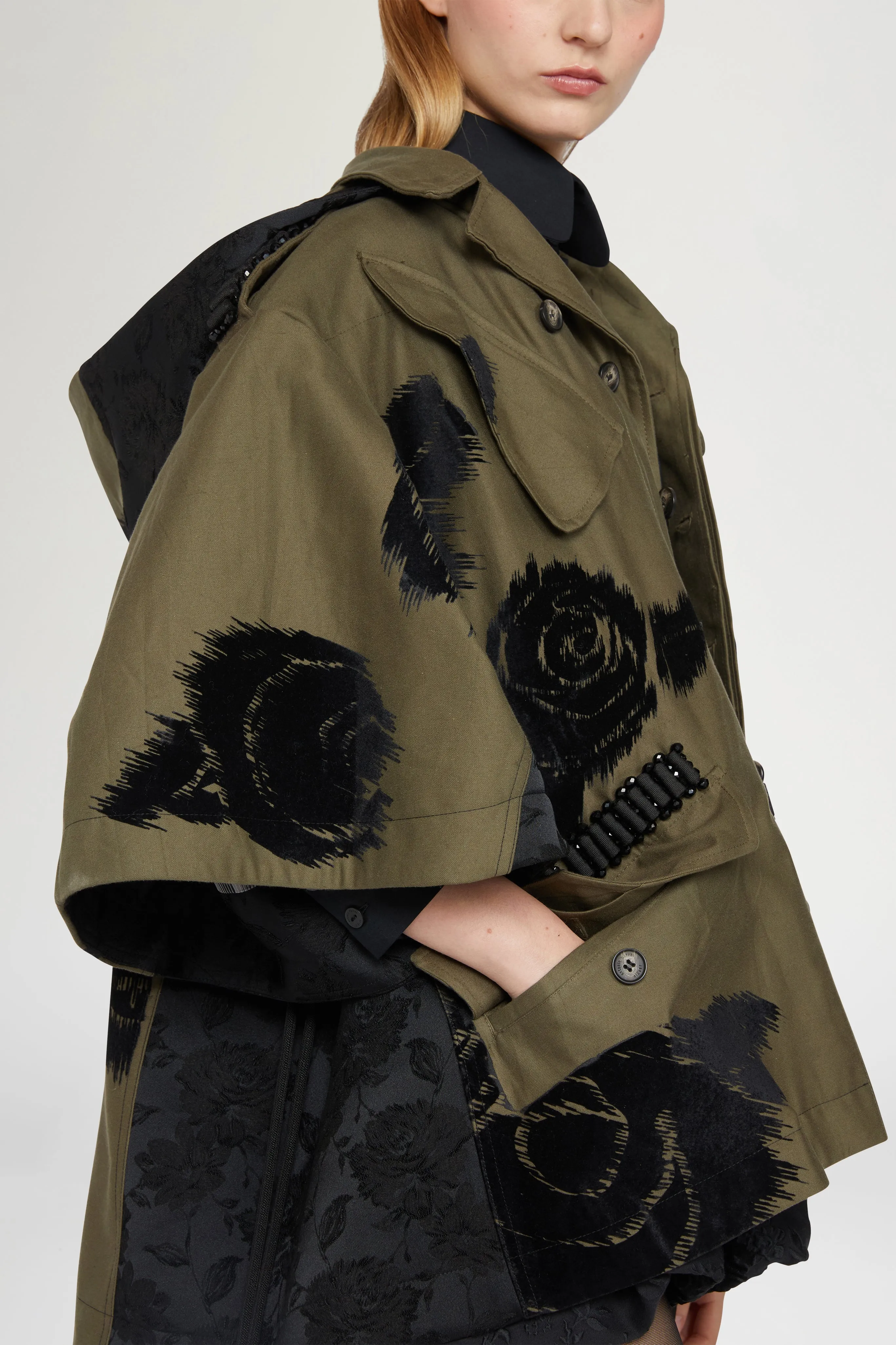 Parka with Floral Velvet Appliqué sold by Antonio Marras product image thumbnail 4