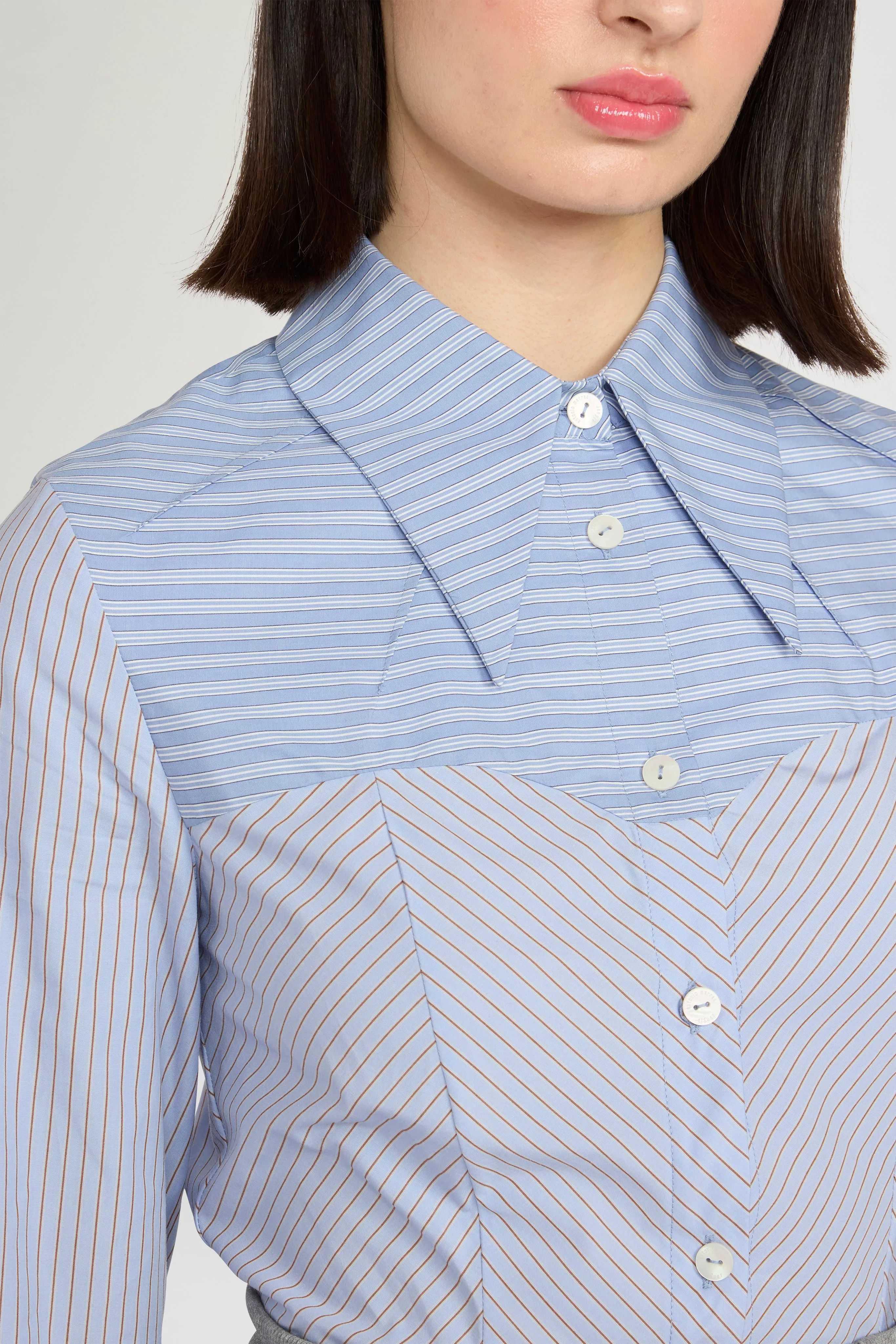 Cotton Shirt with Contrasting Striped Insert sold by Antonio Marras product image thumbnail 4
