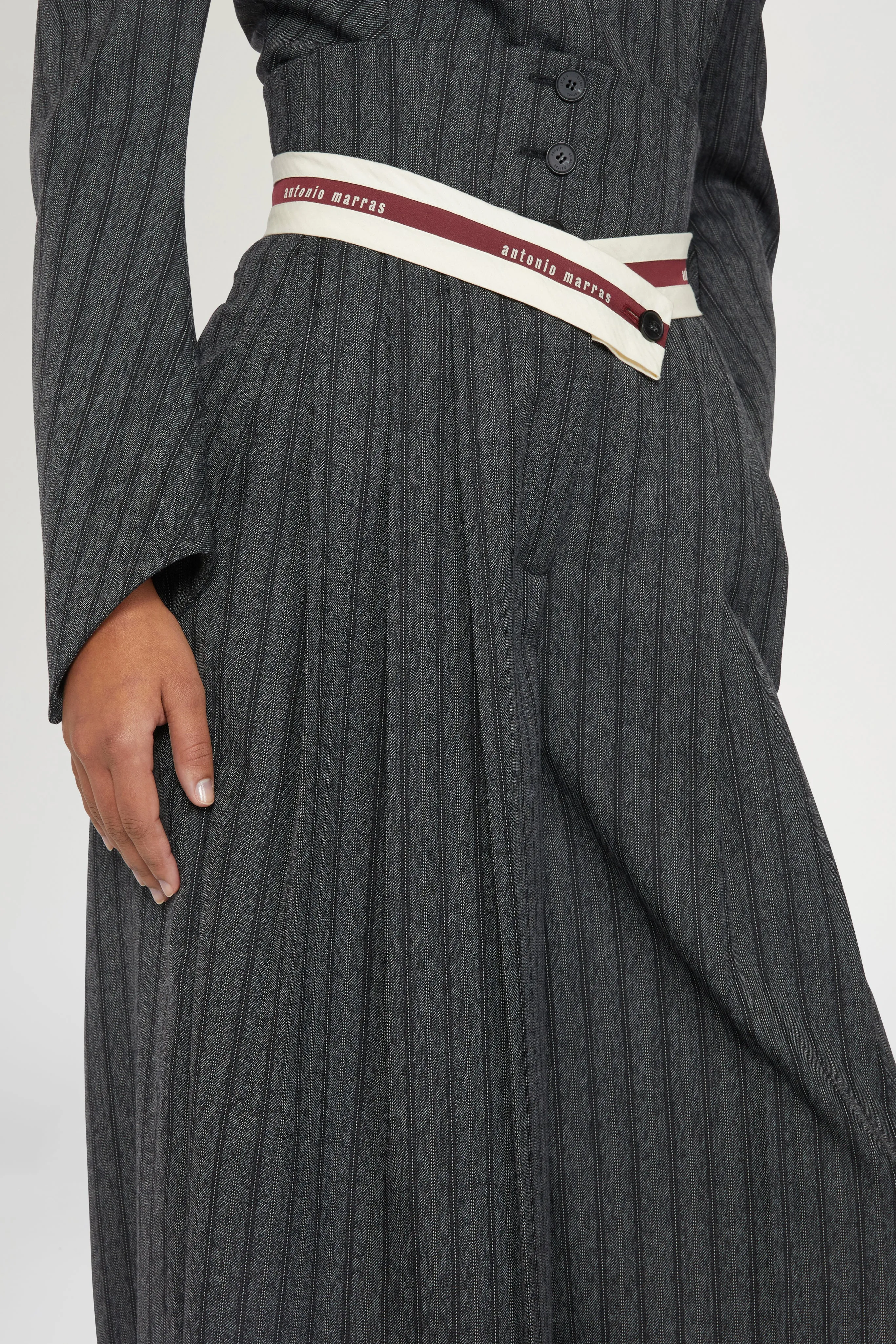 Pinstripe Pants with Corset-Style Waist sold by Antonio Marras product image thumbnail 3