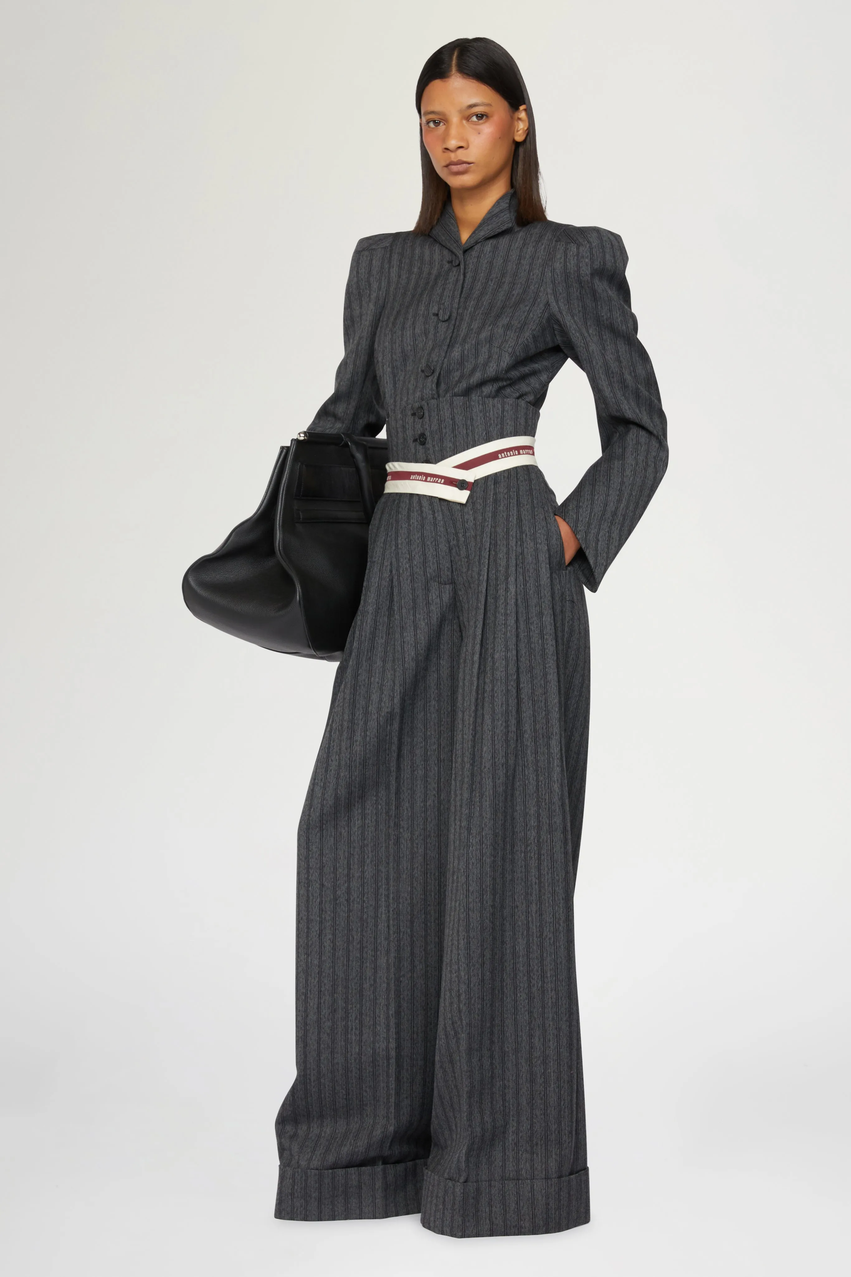 Pinstripe Pants with Corset-Style Waist sold by Antonio Marras product image thumbnail 2