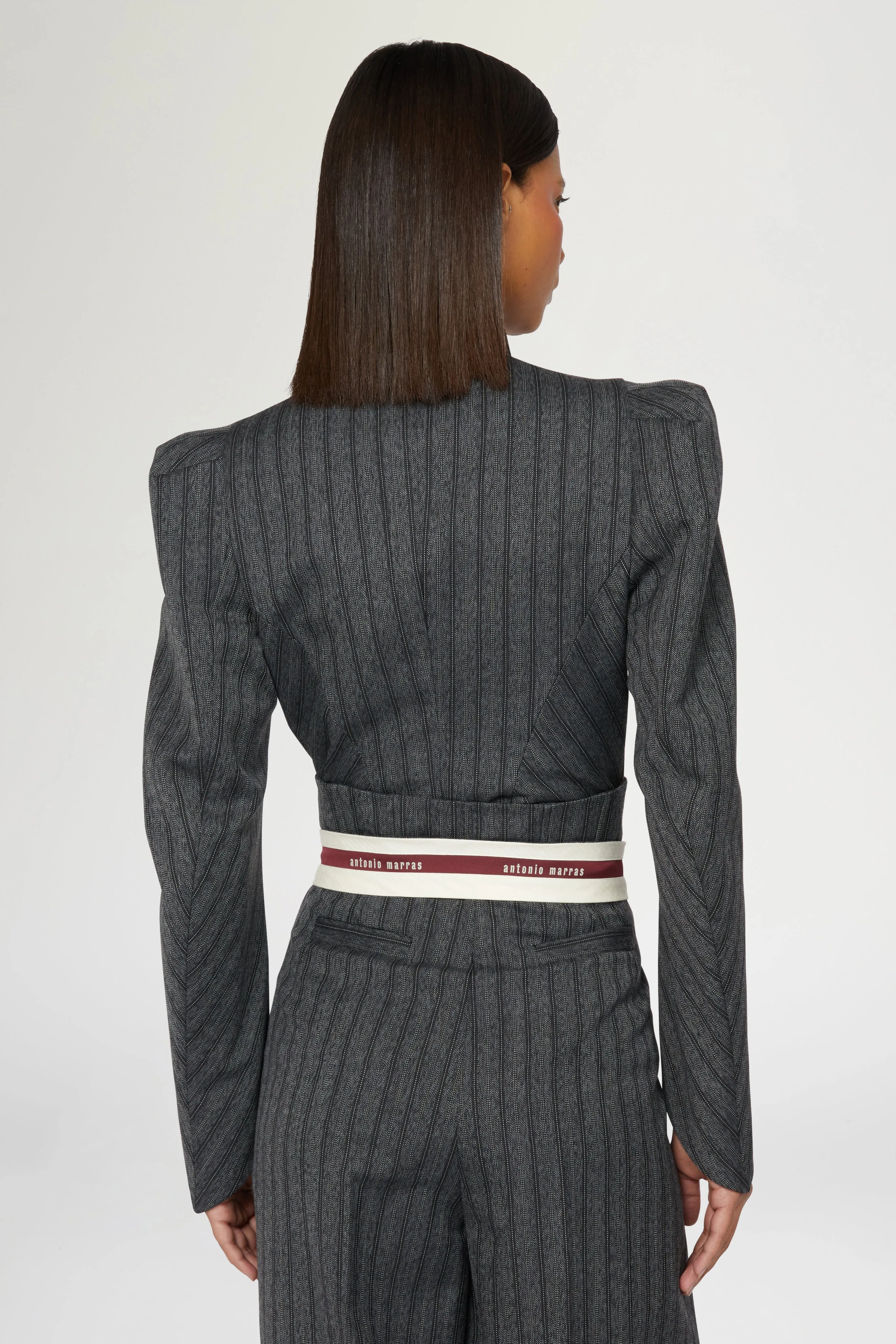 Structured Pinstripe Blazer sold by Antonio Marras product image thumbnail 3