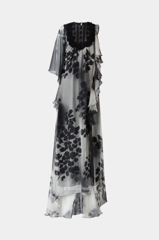 Silk Long Dress with Lace made by Antonio Marras