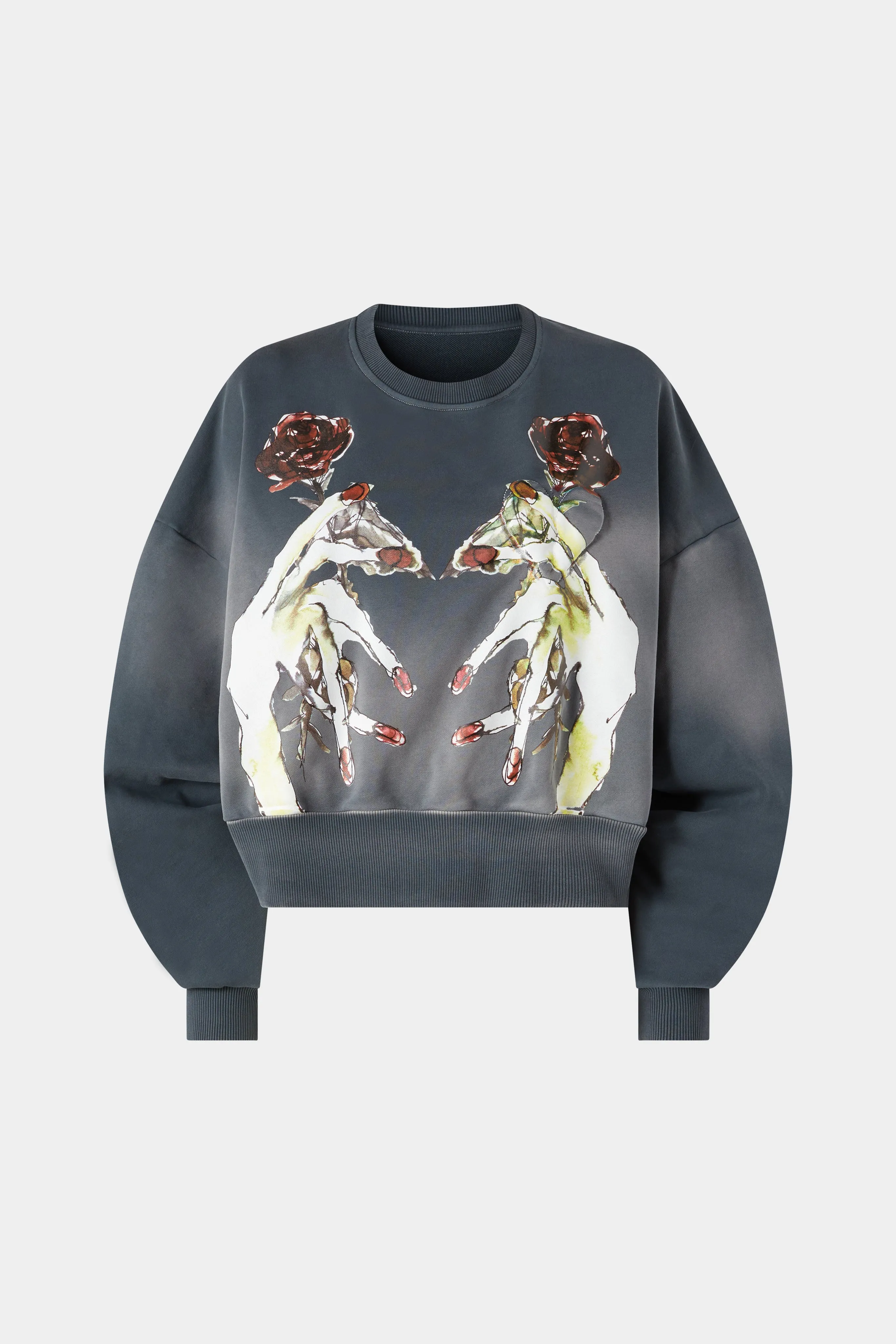 Cotton Sweatshirt with Hands and Roses sold by Antonio Marras