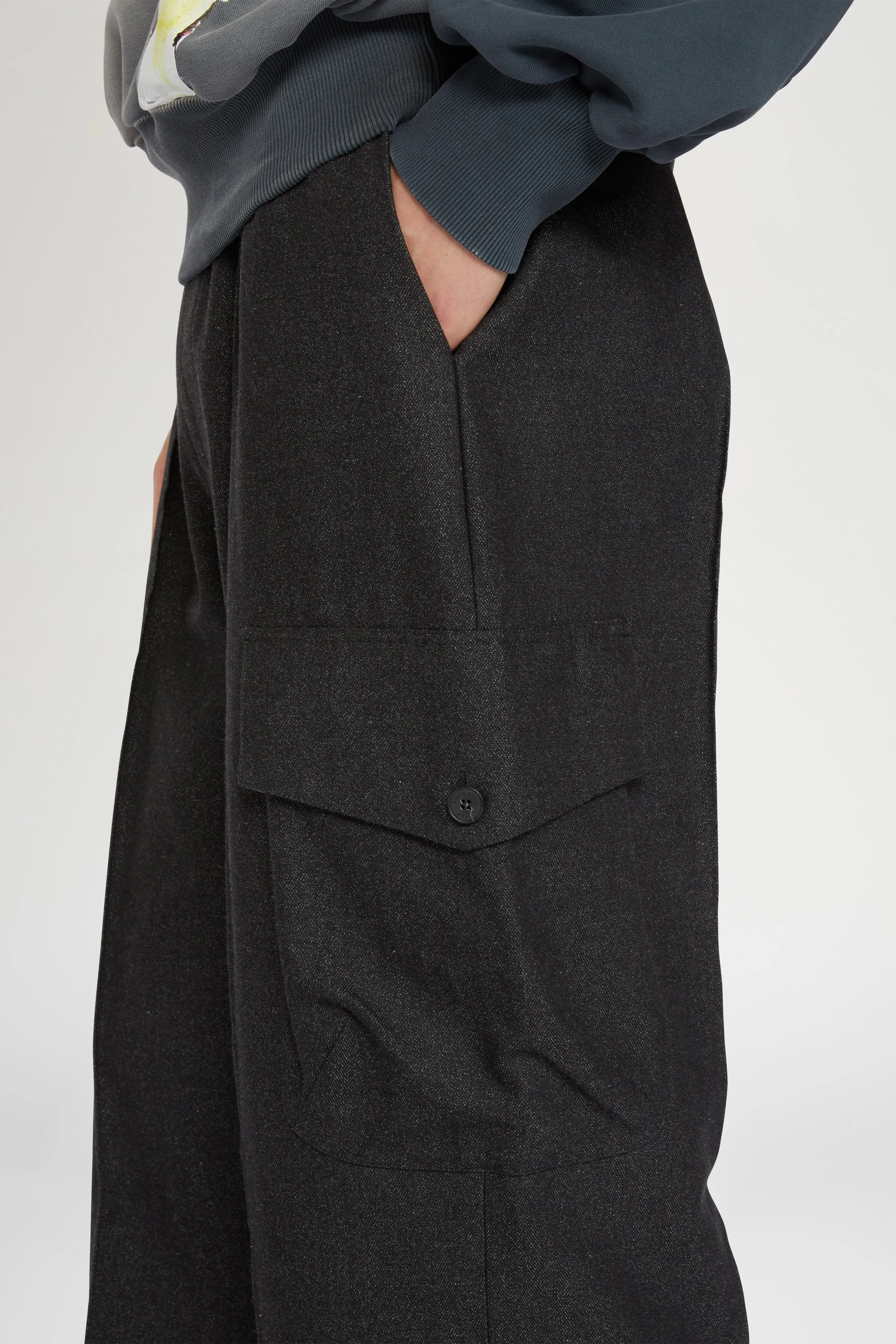 Black Cargo Pants in Cotton sold by Antonio Marras product image thumbnail 4