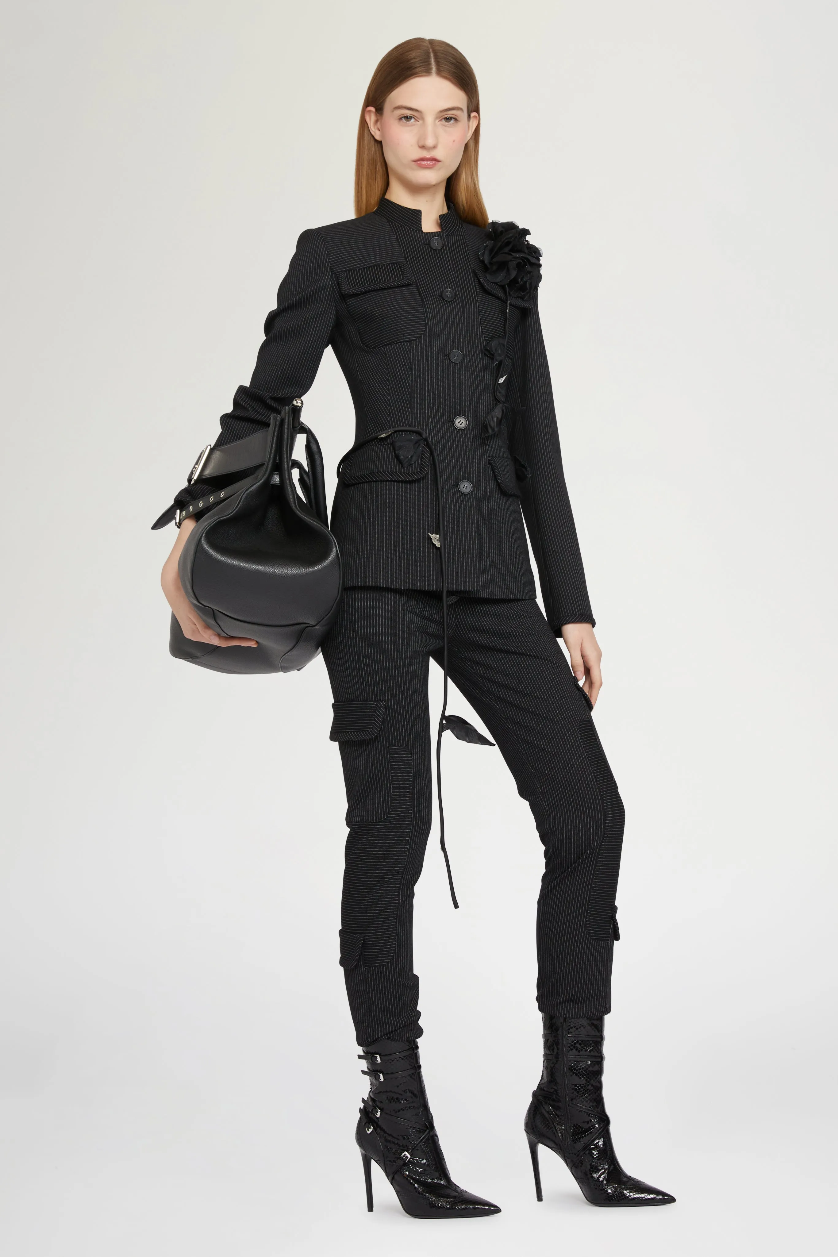 Black Pinstriped Cargo Pants sold by Antonio Marras product image thumbnail 2