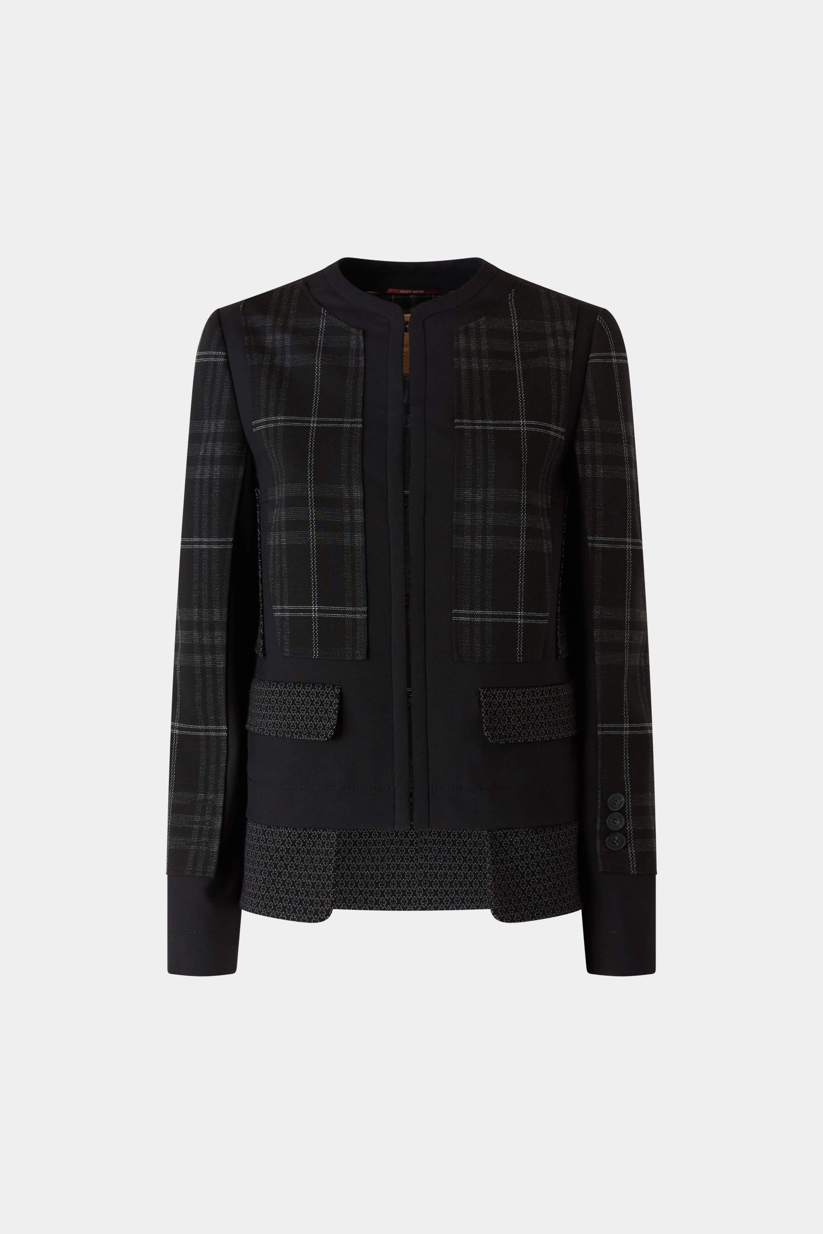 Black Checked Structured Blazer sold by Antonio Marras