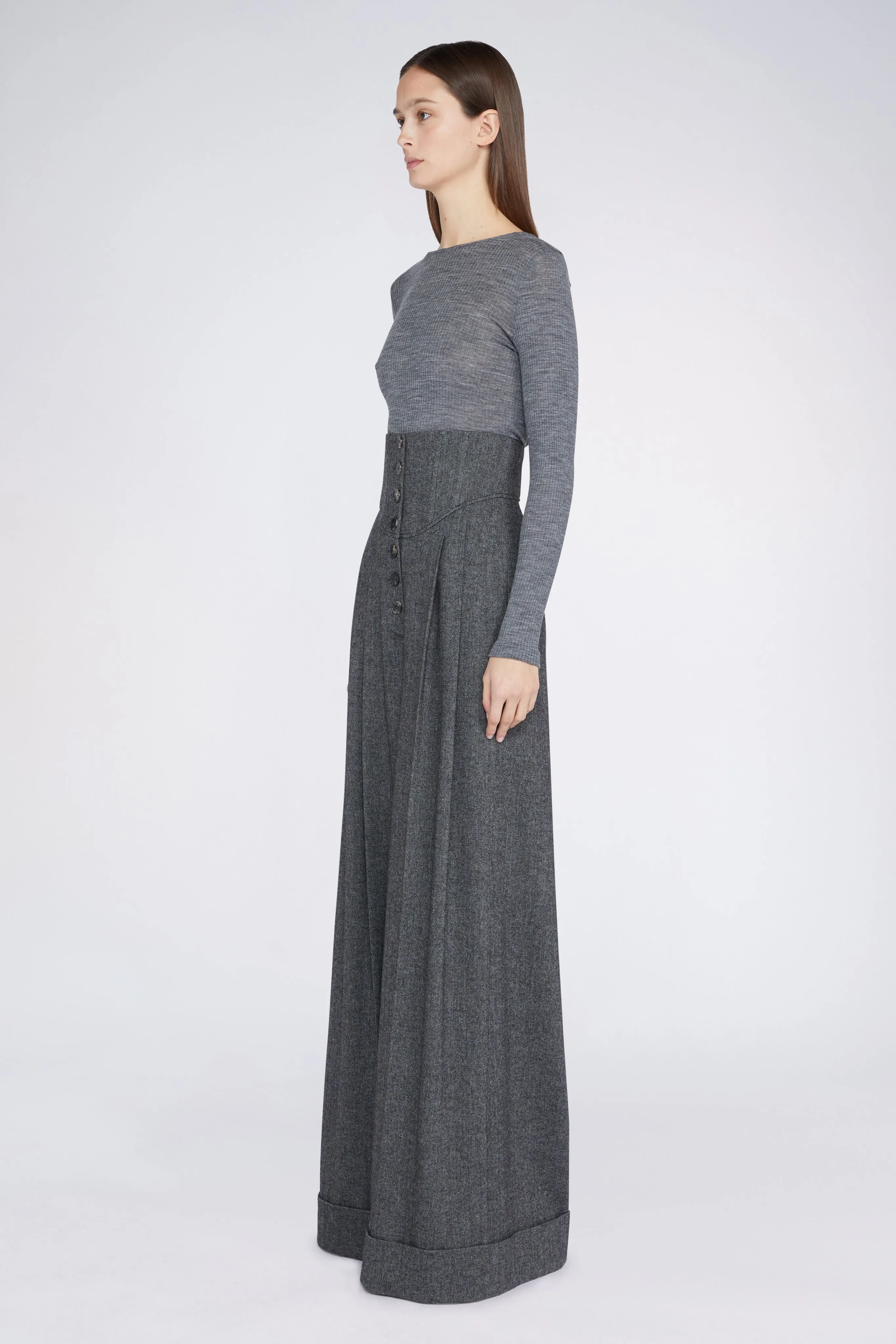 Grey Palazzo Pants with High waist sold by Antonio Marras product image thumbnail 3
