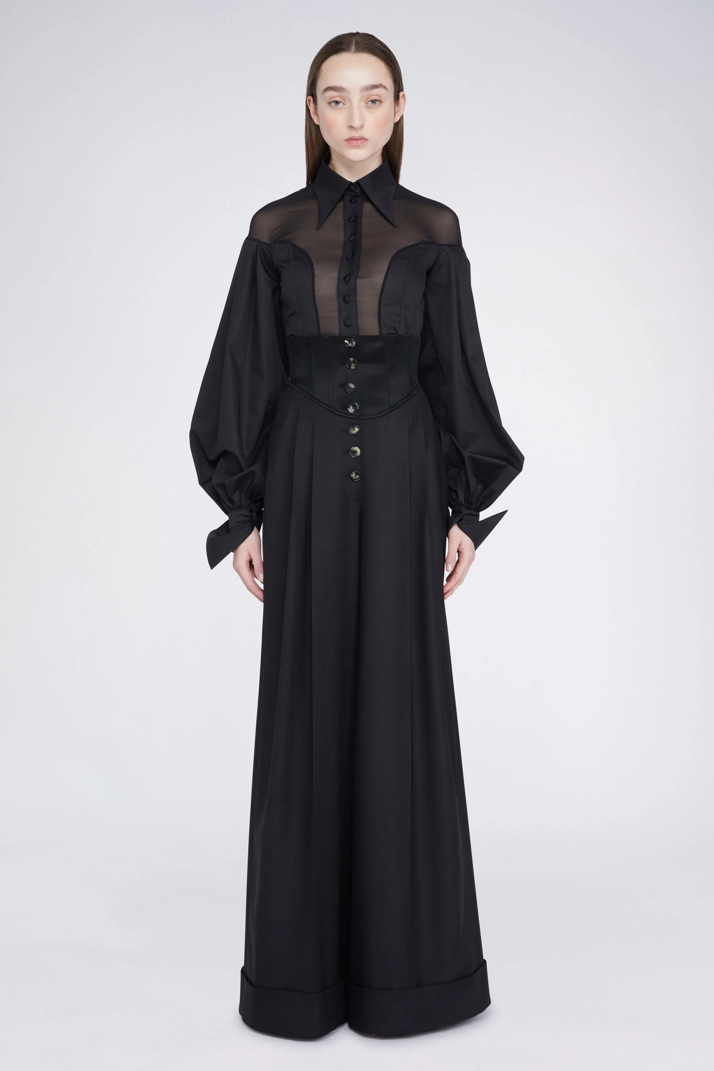 Black Palazzo Pants with High waist sold by Antonio Marras product image thumbnail 2