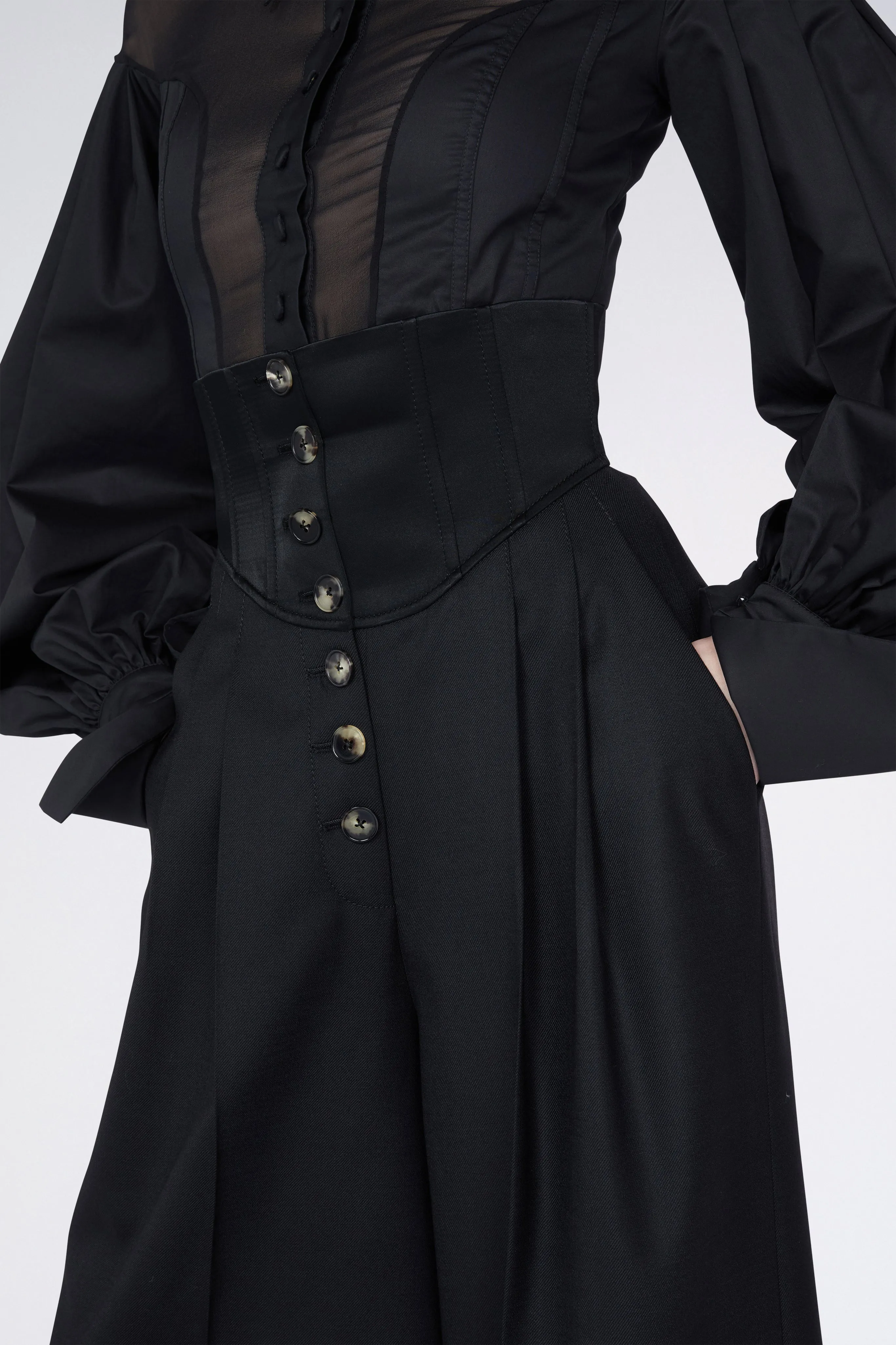 Black Palazzo Pants with High waist sold by Antonio Marras product image thumbnail 5