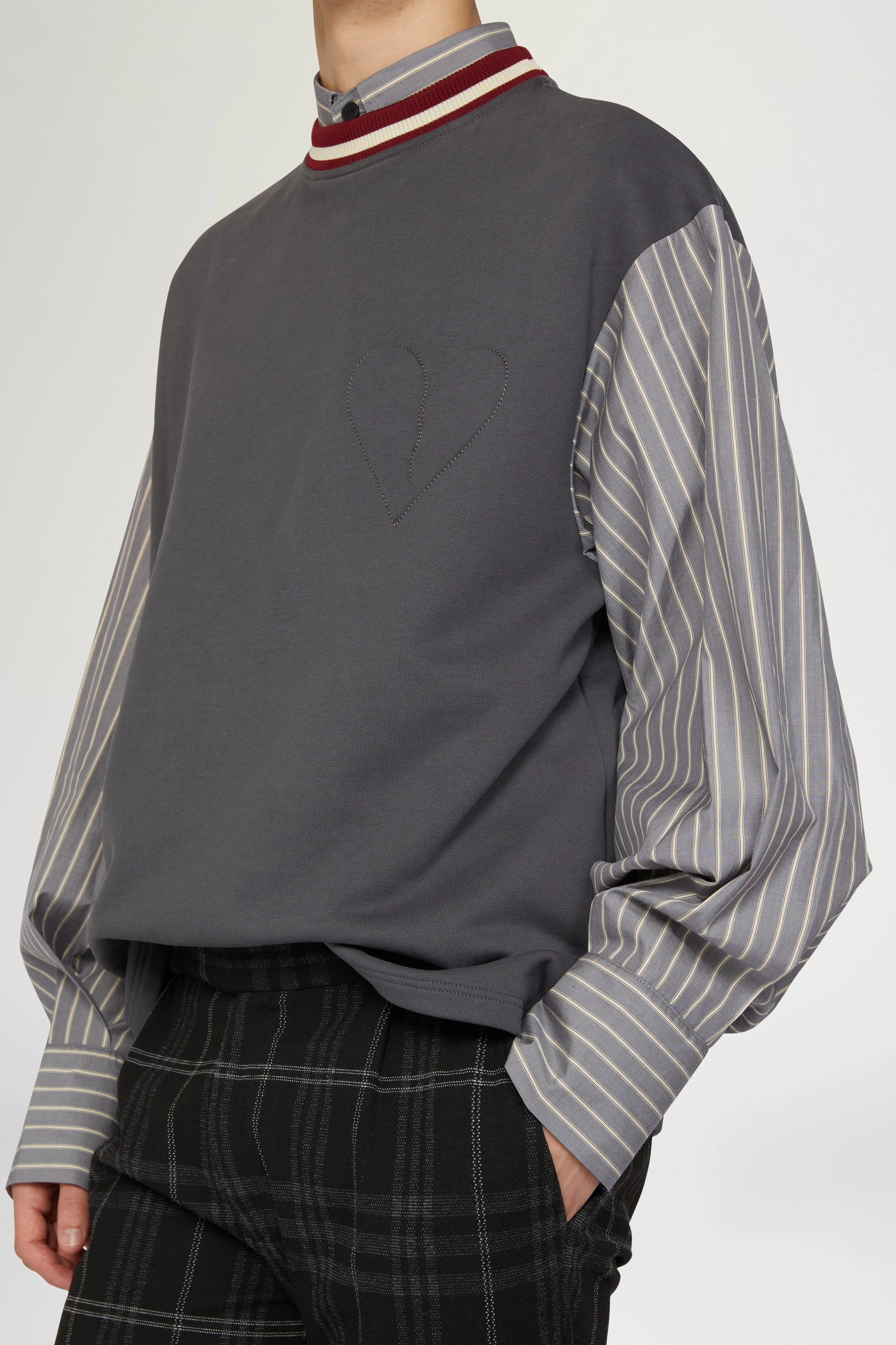 Cotton T-shirt with Poplin Sleeves sold by Antonio Marras product image thumbnail 4