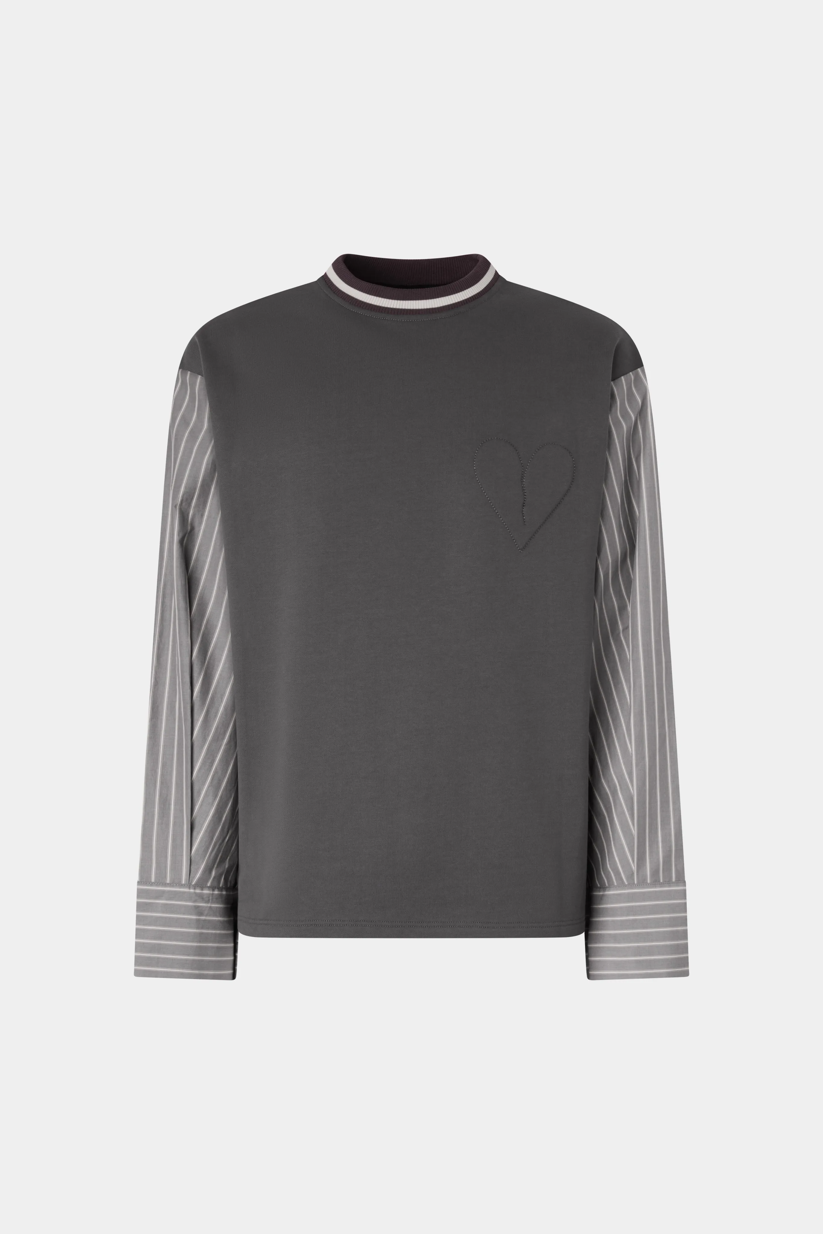 Cotton T-shirt with Poplin Sleeves sold by Antonio Marras
