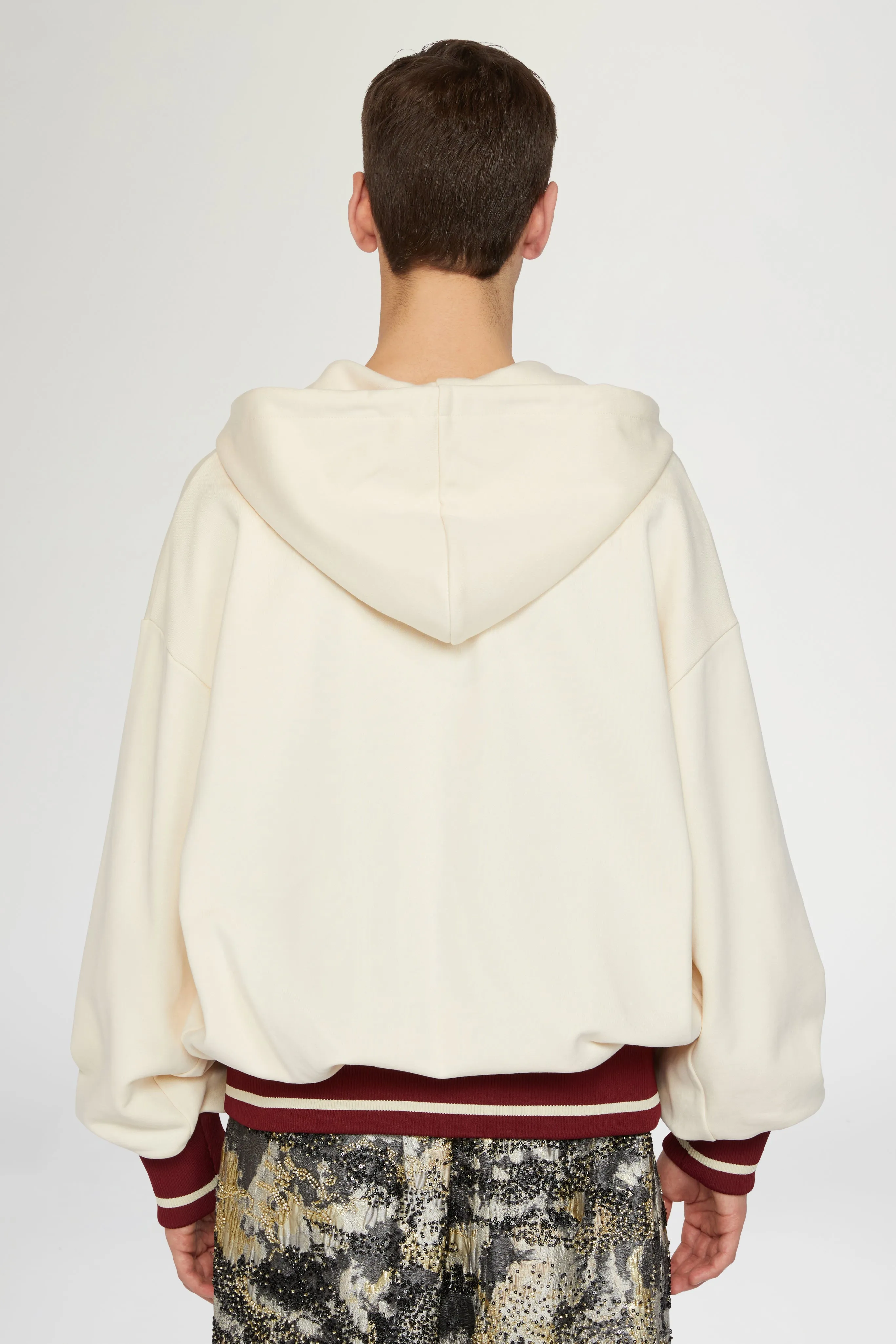Ivory Cotton Hoodie with Zip sold by Antonio Marras product image thumbnail 3