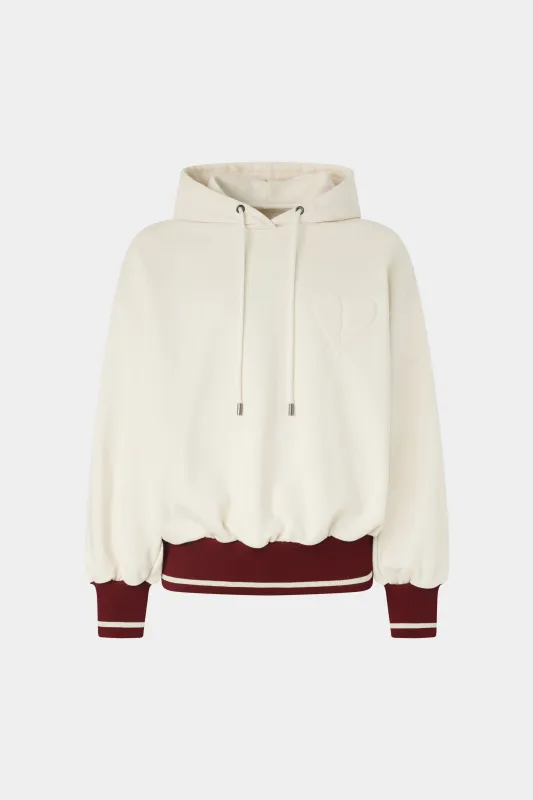 Ivory Cotton Hoodie made by Antonio Marras