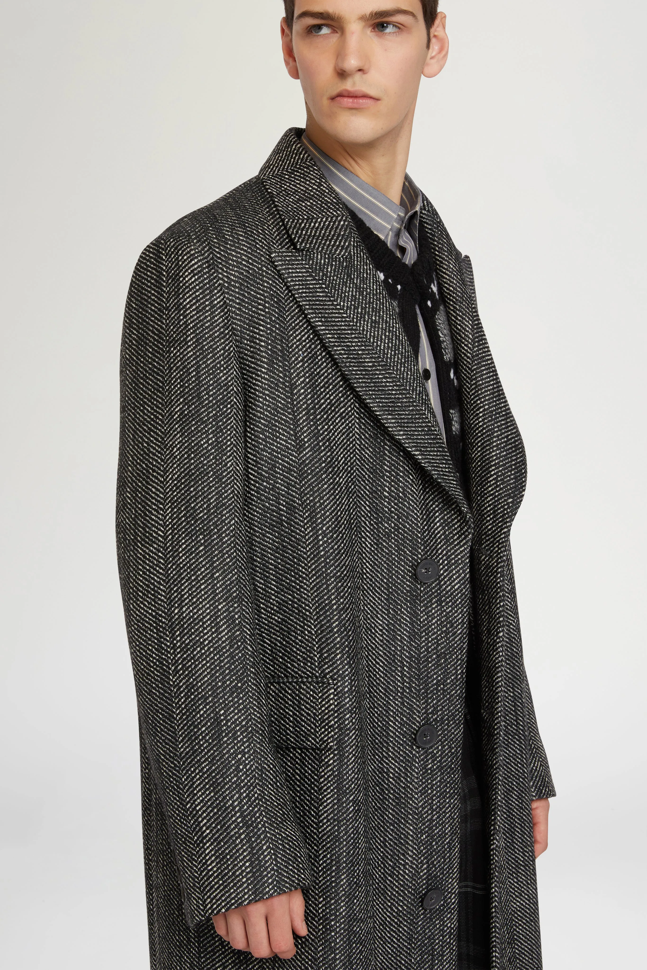 Long Tailored Coat in Wool sold by Antonio Marras product image thumbnail 4