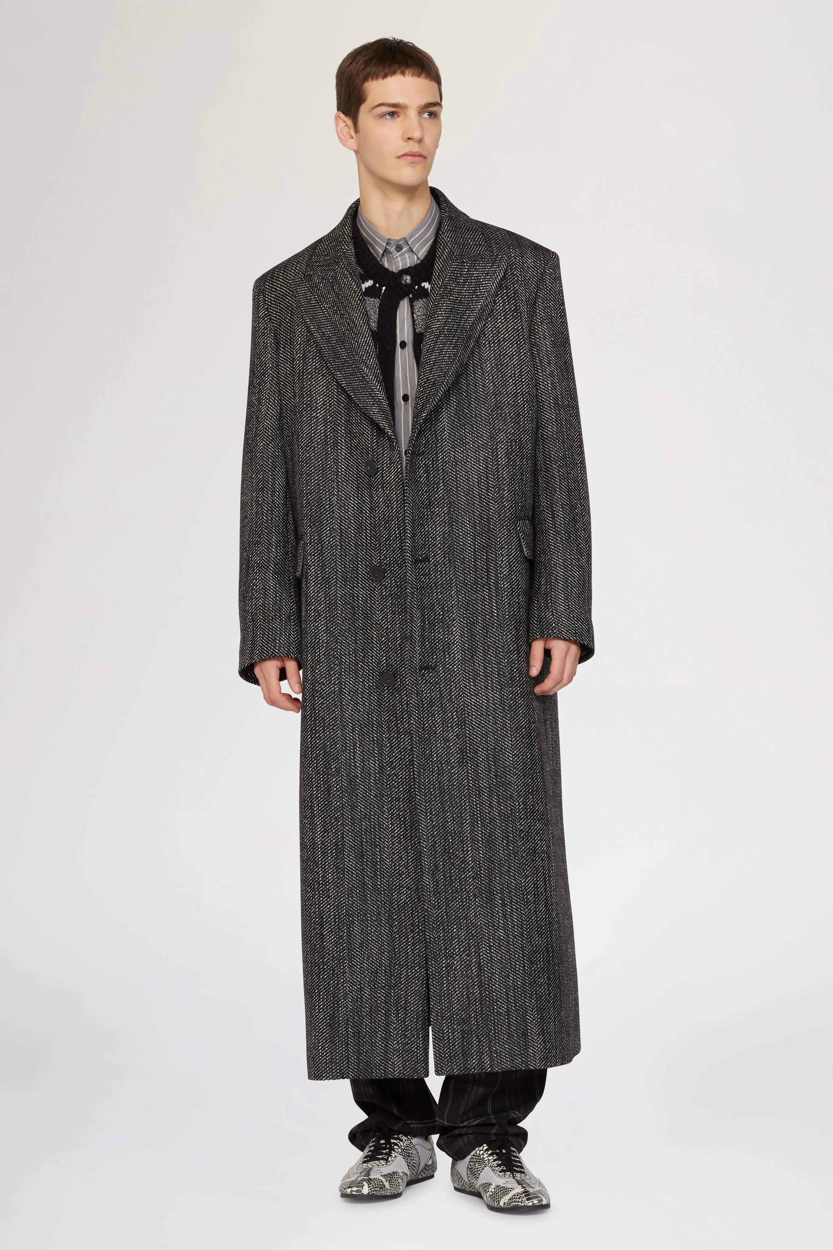 Long Tailored Coat in Wool sold by Antonio Marras product image thumbnail 2