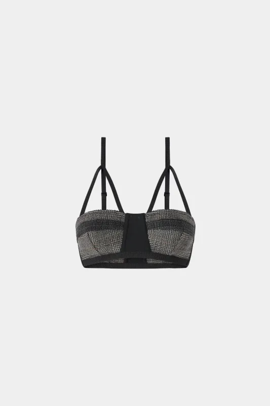 Black & Grey Jersey Bra made by Antonio Marras