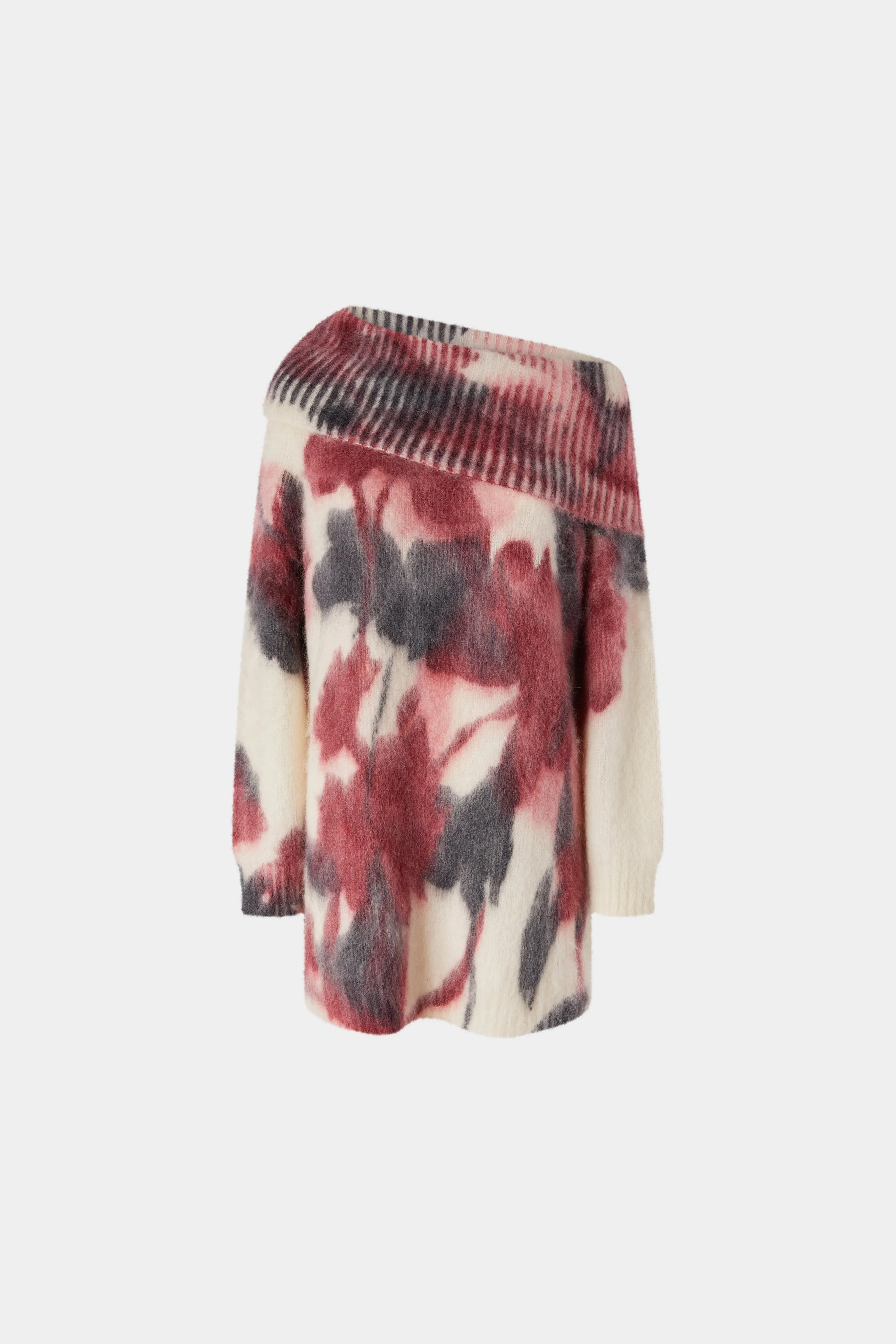 Boat-neck Ivory & Bordeaux Sweater sold by Antonio Marras