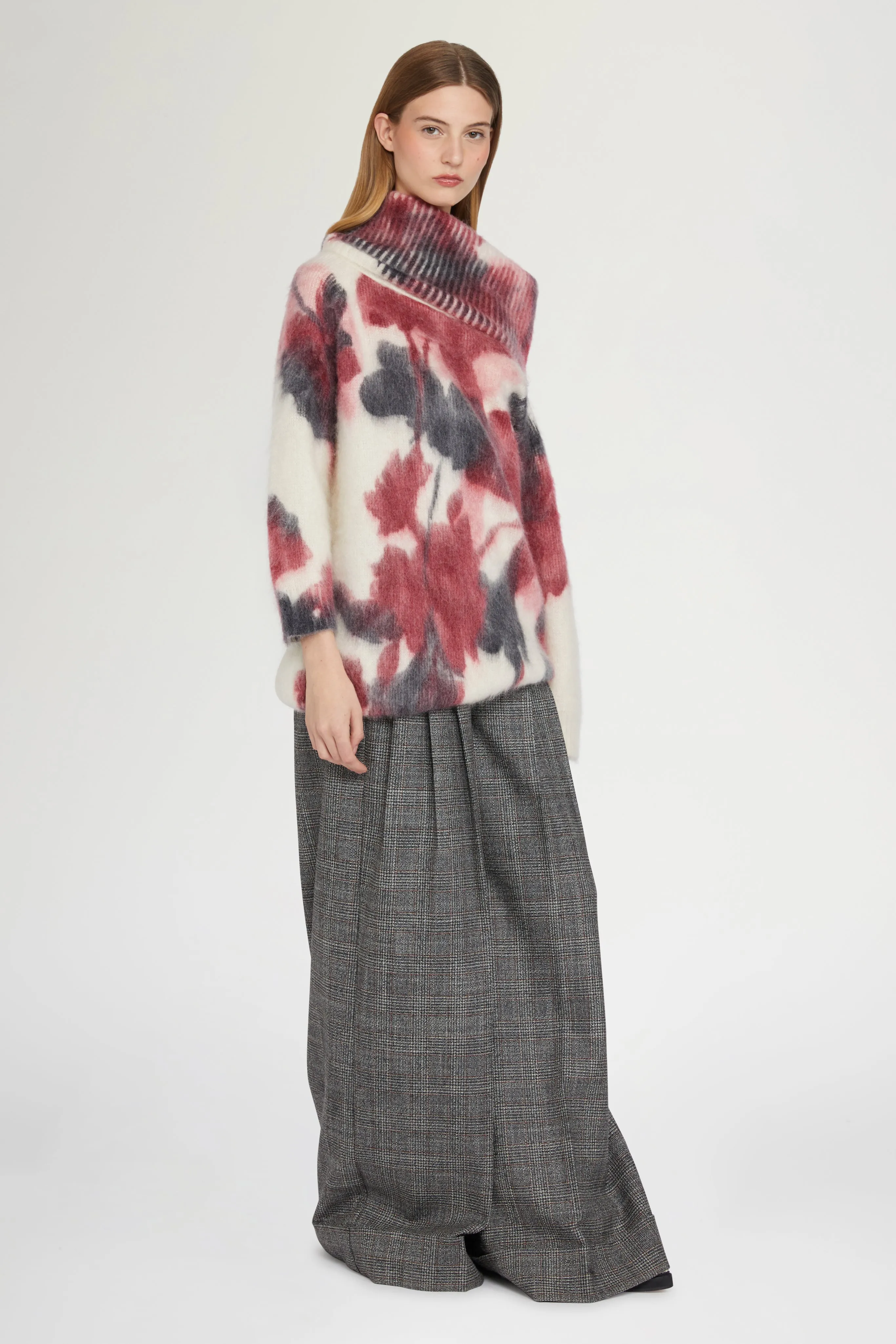 Boat-neck Ivory & Bordeaux Sweater sold by Antonio Marras product image thumbnail 2