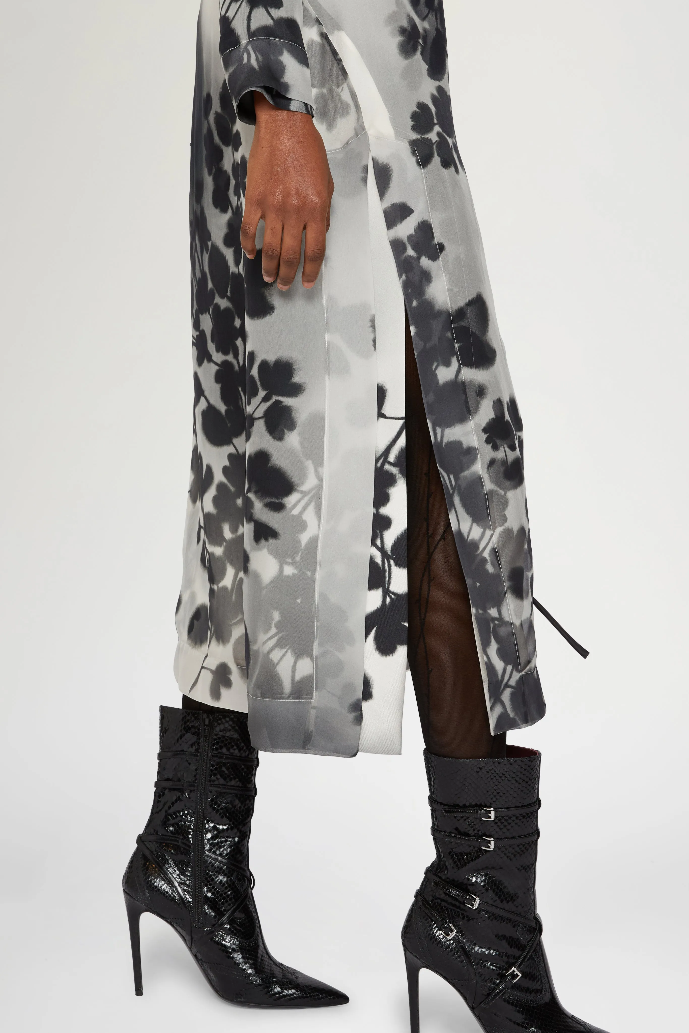 Silk Midi Dress with Waist Tie sold by Antonio Marras product image thumbnail 4