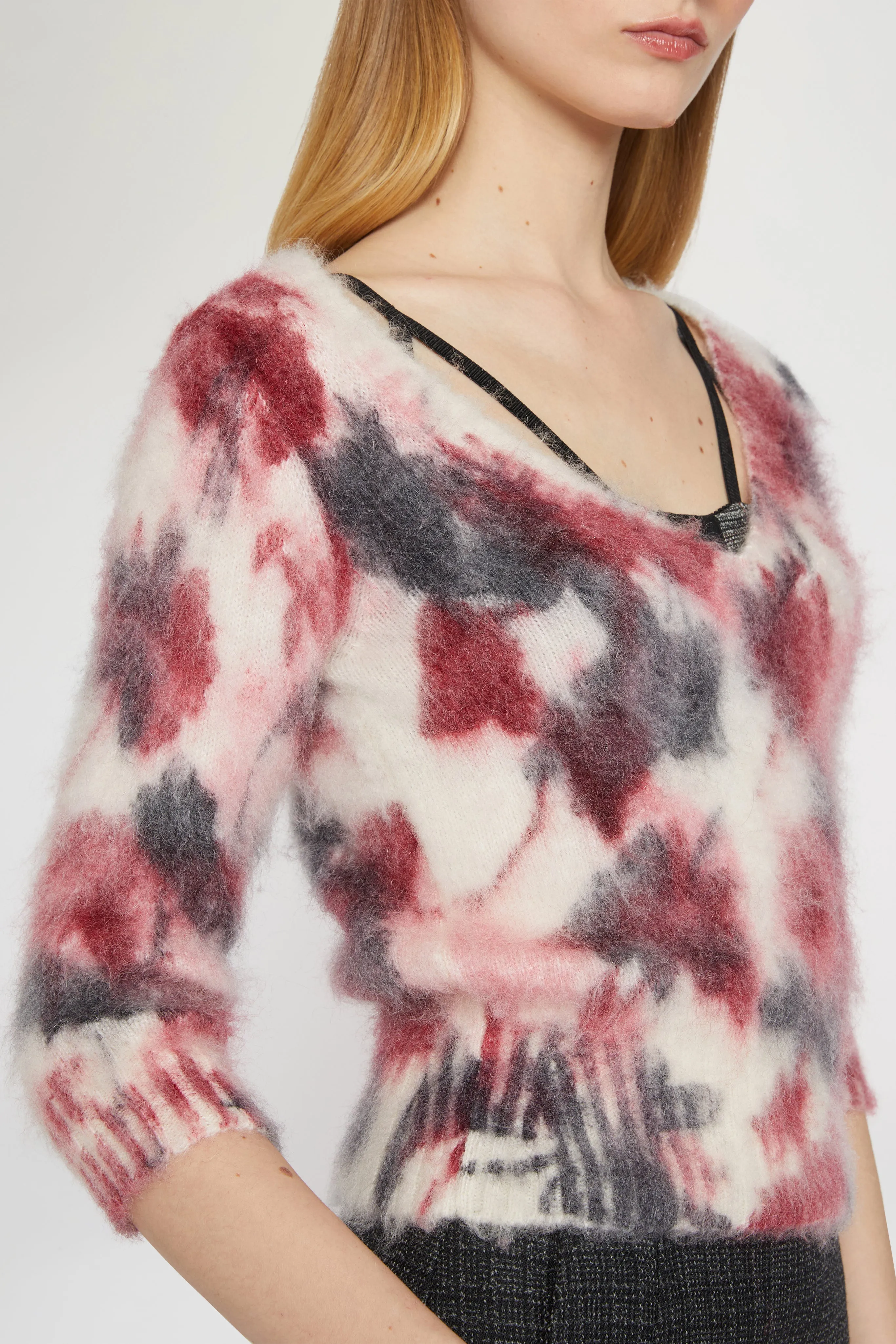 V-neck Ivory & Bordeaux Sweater sold by Antonio Marras product image thumbnail 4