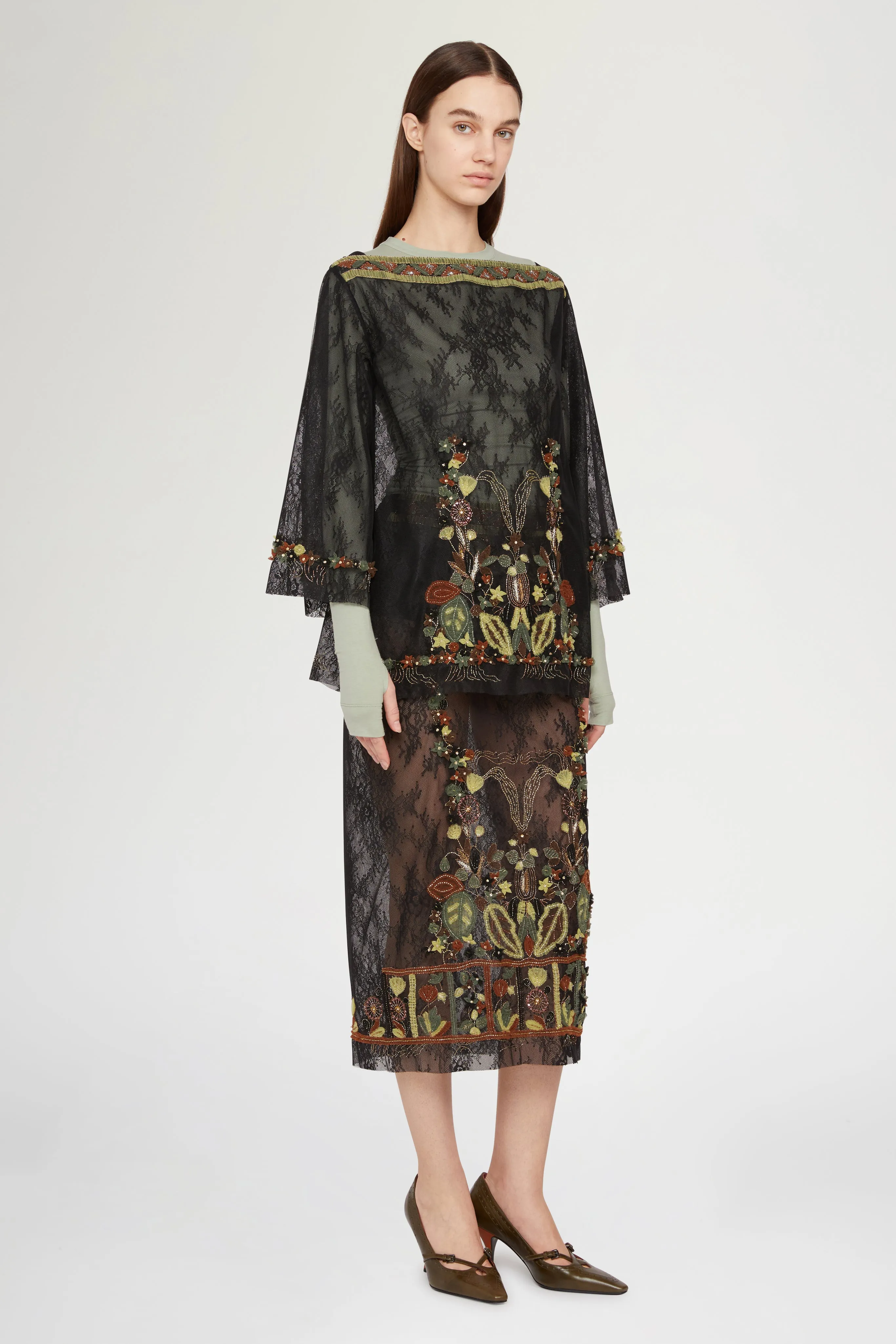 Lace Top with Embroidery and Beads sold by Antonio Marras product image thumbnail 2