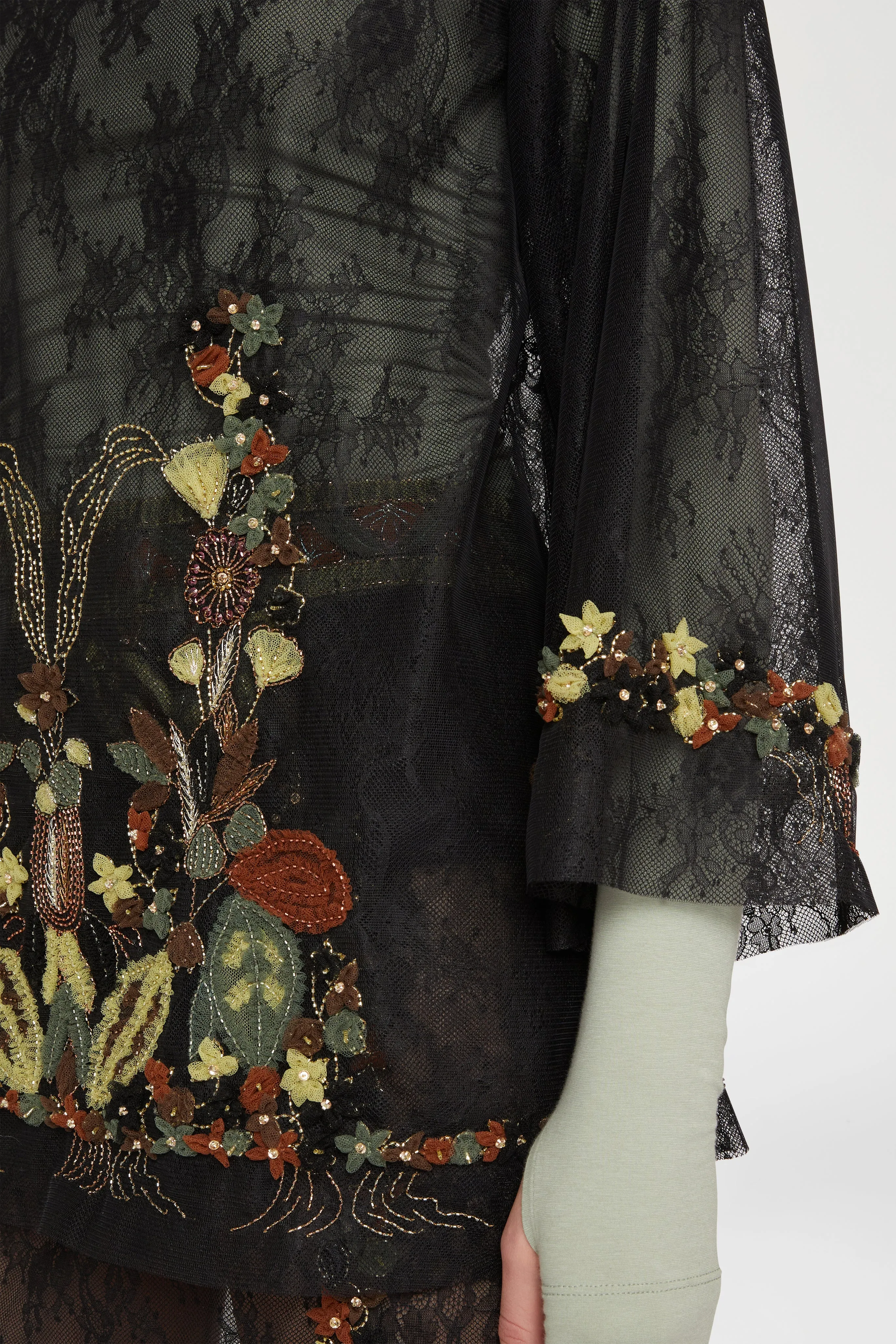 Lace Top with Embroidery and Beads sold by Antonio Marras product image thumbnail 4