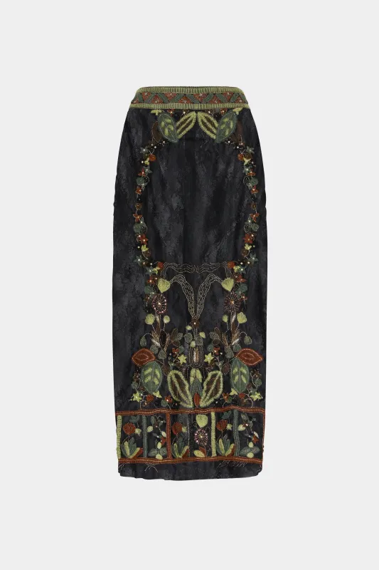 Midi Skirt with Embroidery and Beads made by Antonio Marras