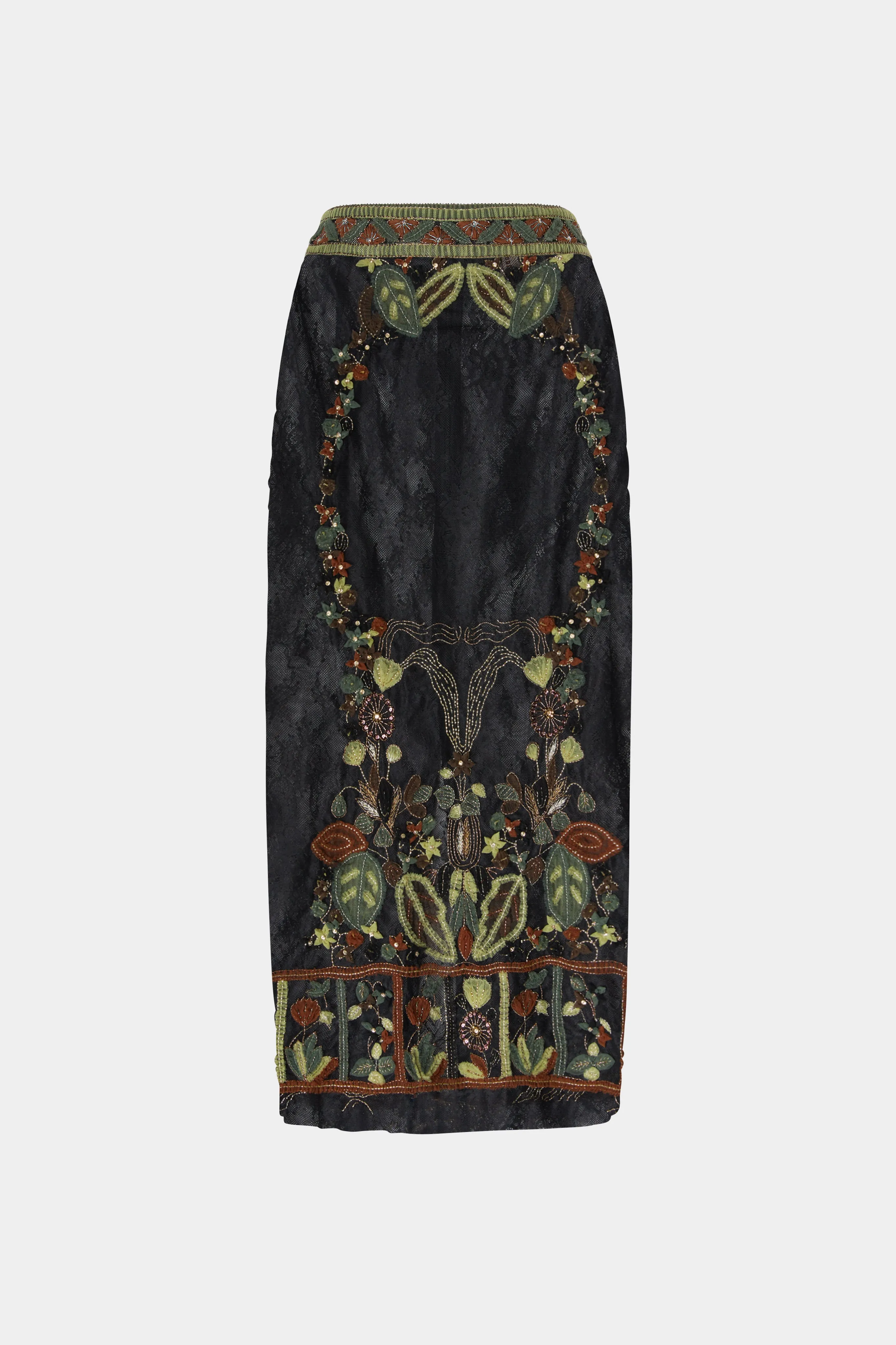 Midi Skirt with Embroidery and Beads sold by Antonio Marras