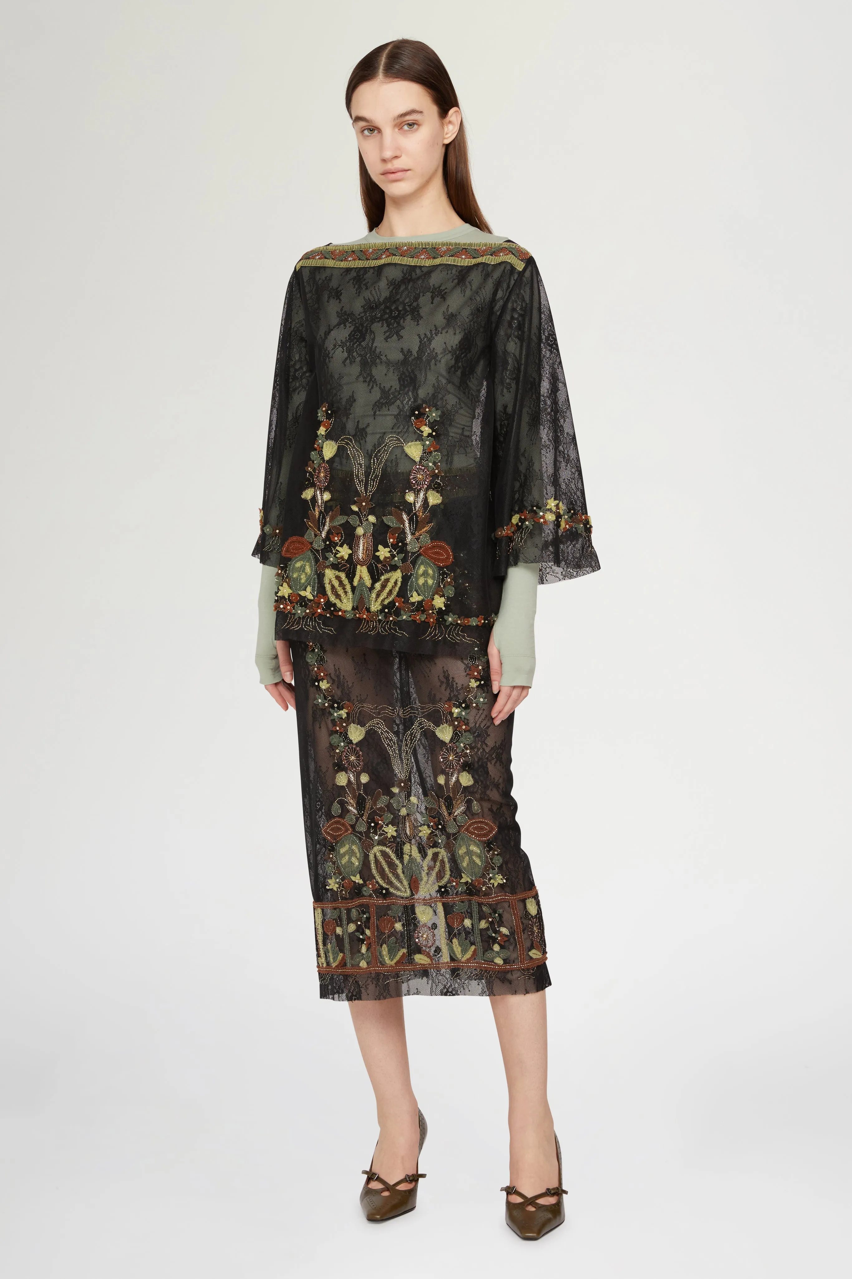 Midi Skirt with Embroidery and Beads sold by Antonio Marras product image thumbnail 2